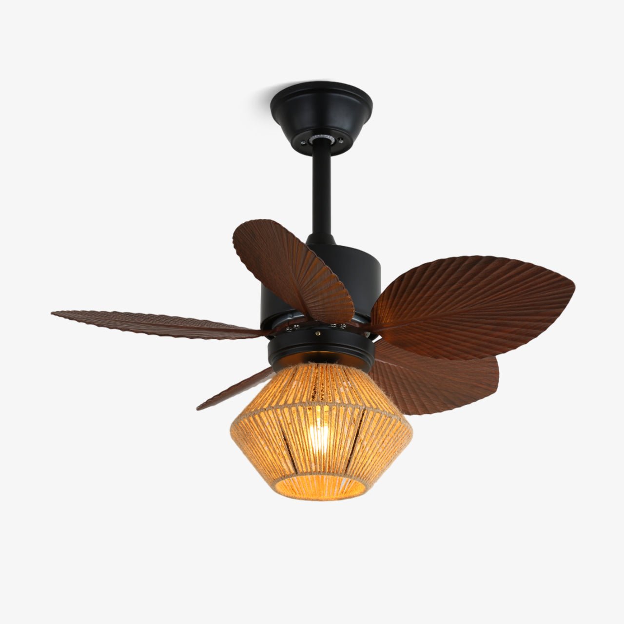 Solaya Tropische Rattan-Deckenventilatorleuchte