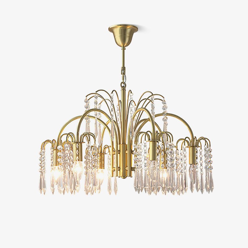 Lustra Kronleuchter Gold Kristall Isla Dawn Regal-Letslighting