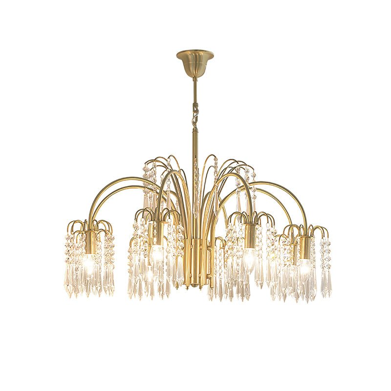 Lustra Kronleuchter Gold Kristall Isla Dawn Regal-Letslighting