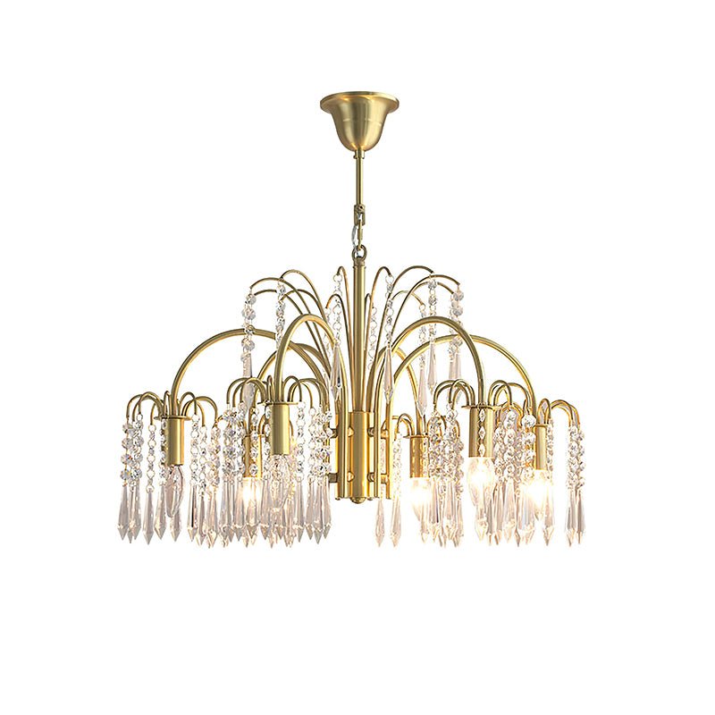 Lustra Kronleuchter Gold Kristall Isla Dawn Regal-Letslighting
