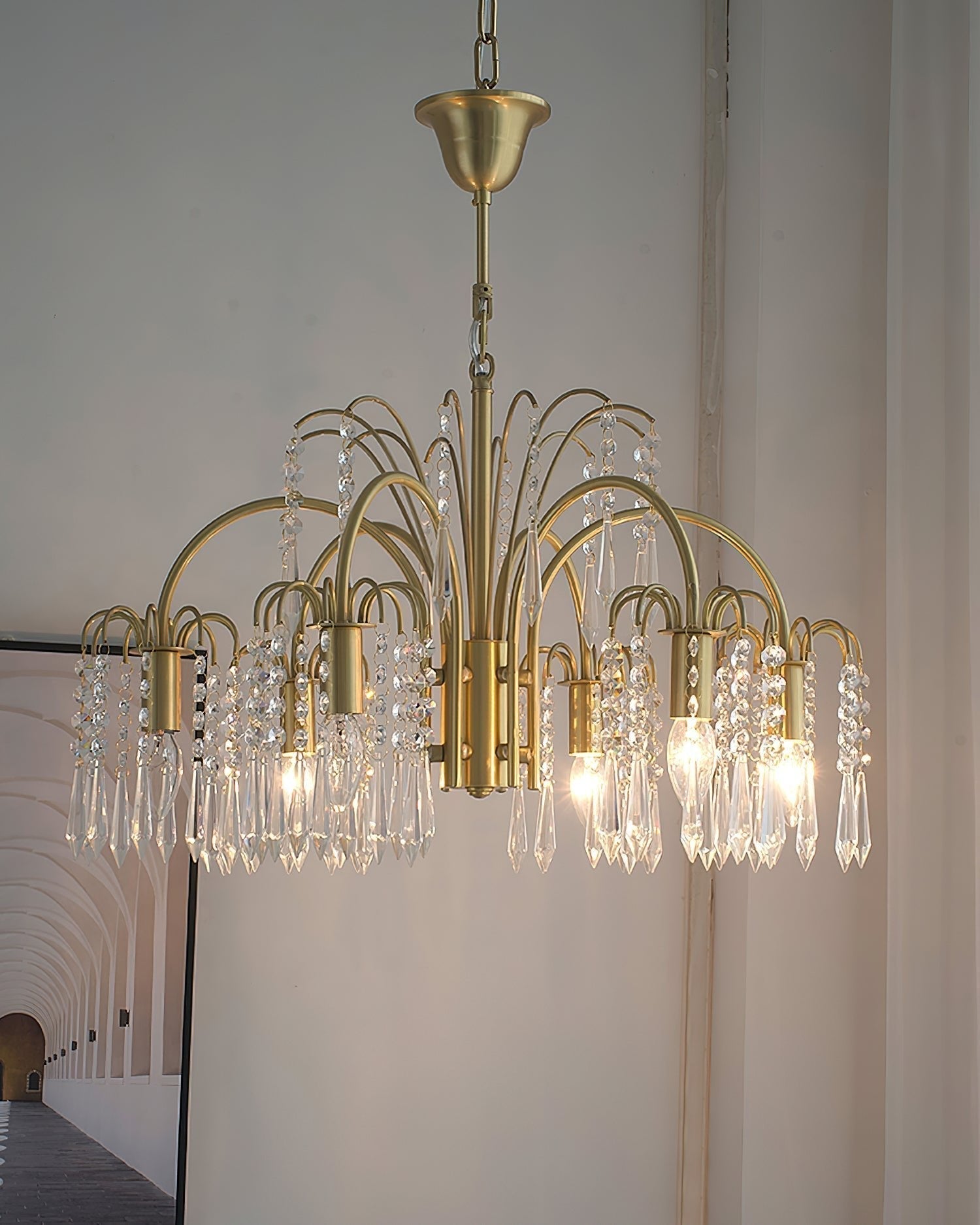 Lustra Kronleuchter Gold Kristall Isla Dawn Regal-Letslighting