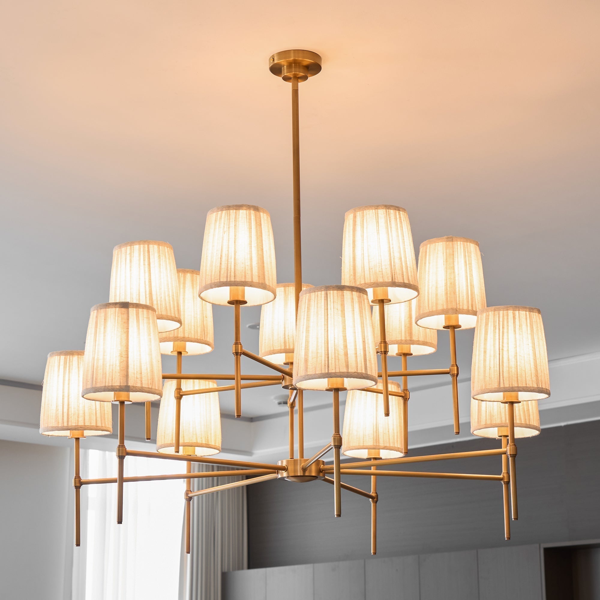 Erthaos Elegance Stoff-Kronleuchter-Letslighting