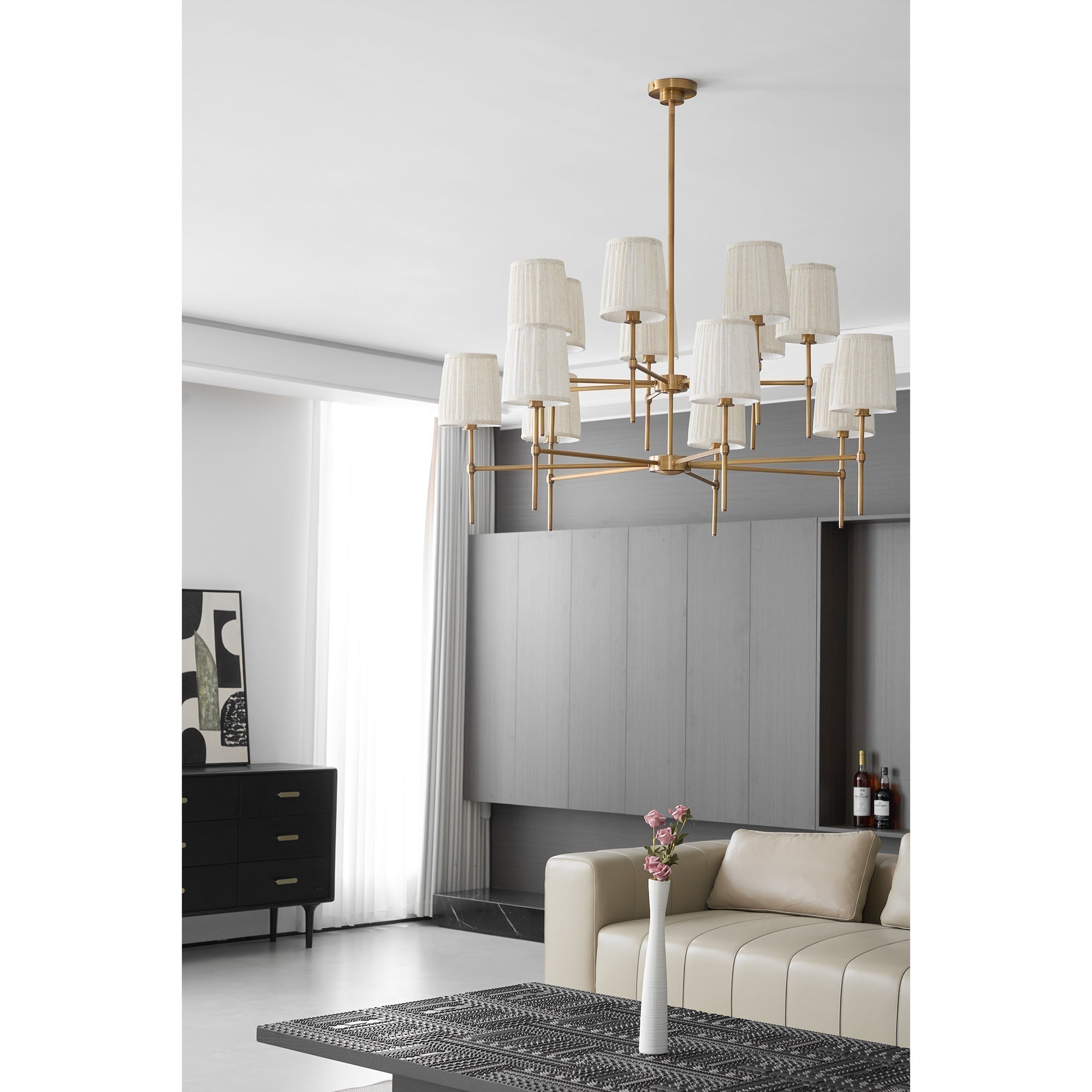 Erthaos Elegance Stoff-Kronleuchter-Letslighting