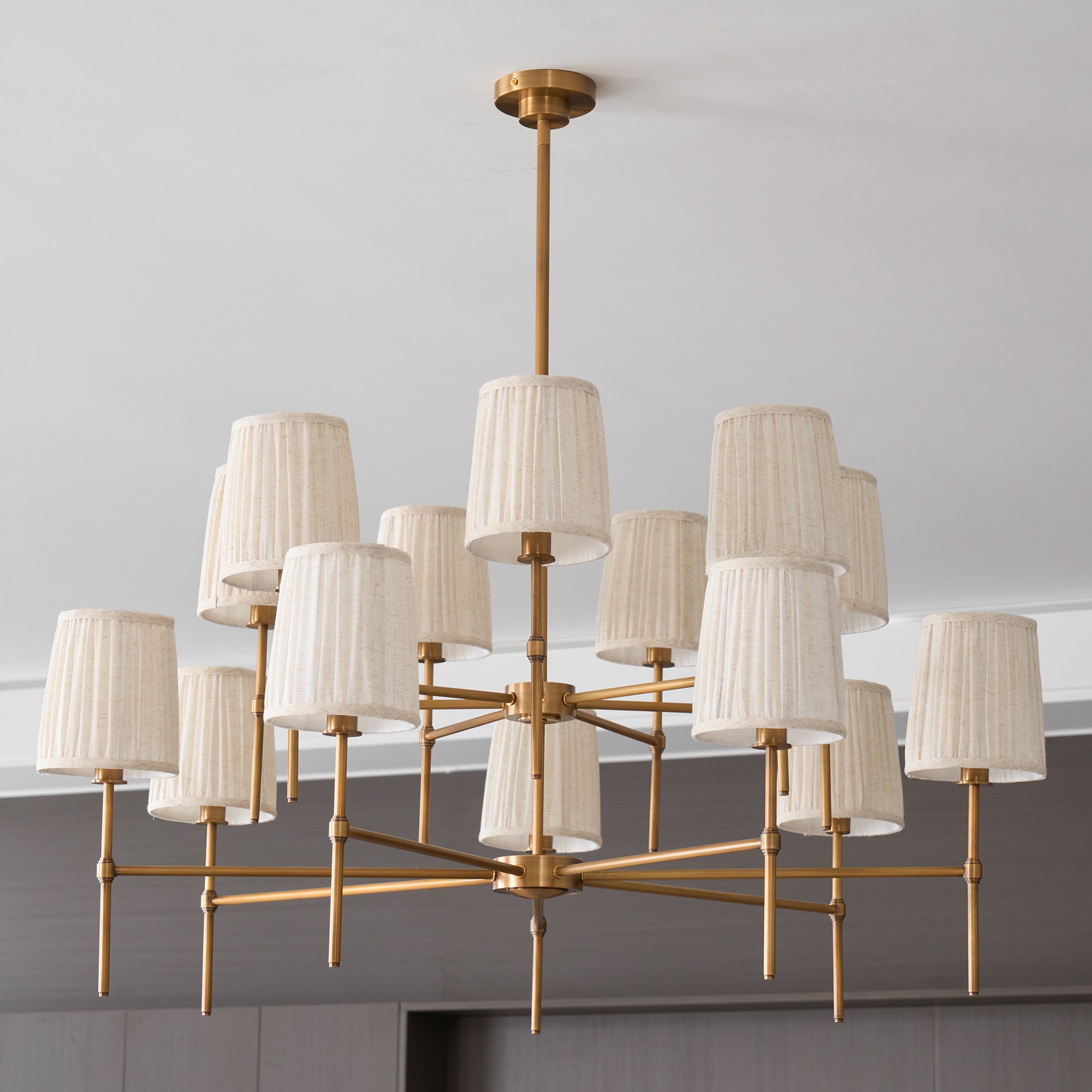 Erthaos Elegance Stoff-Kronleuchter-Letslighting