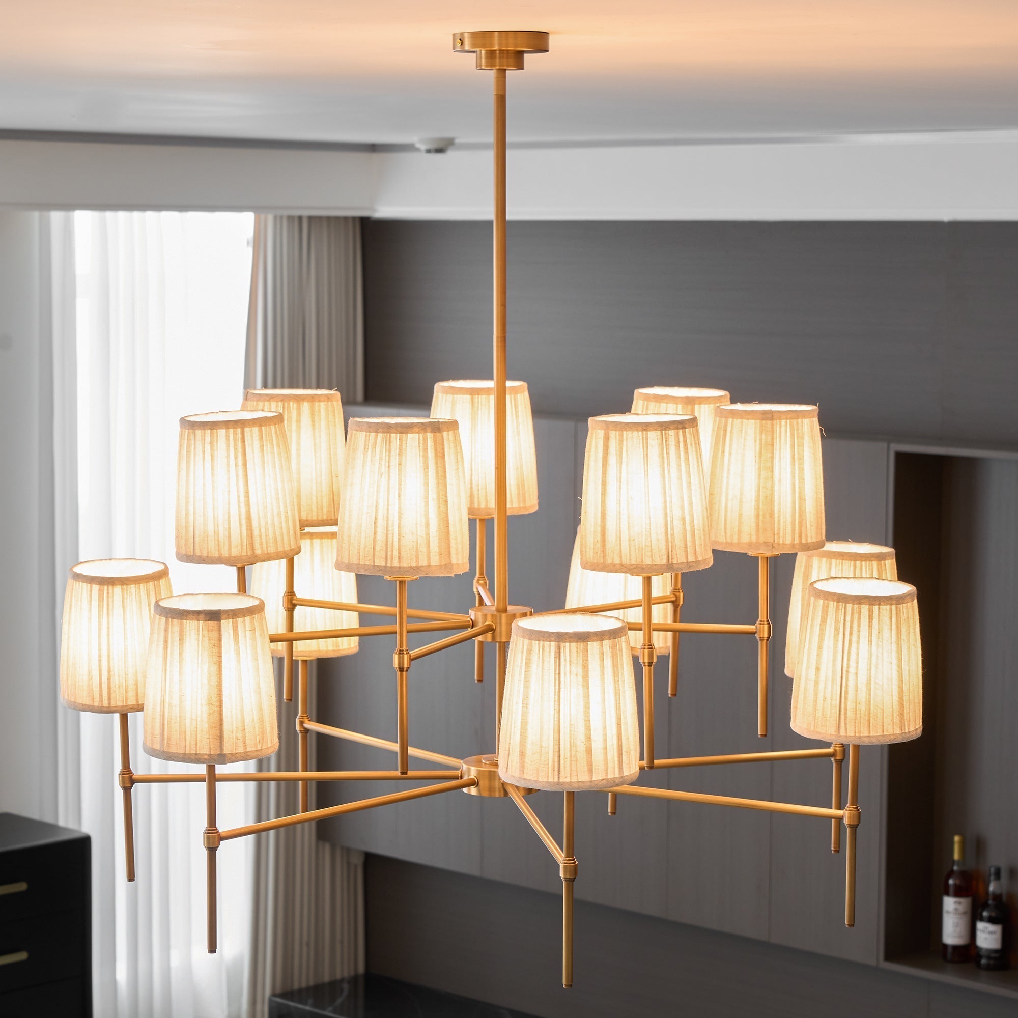 Erthaos Elegance Stoff-Kronleuchter-Letslighting