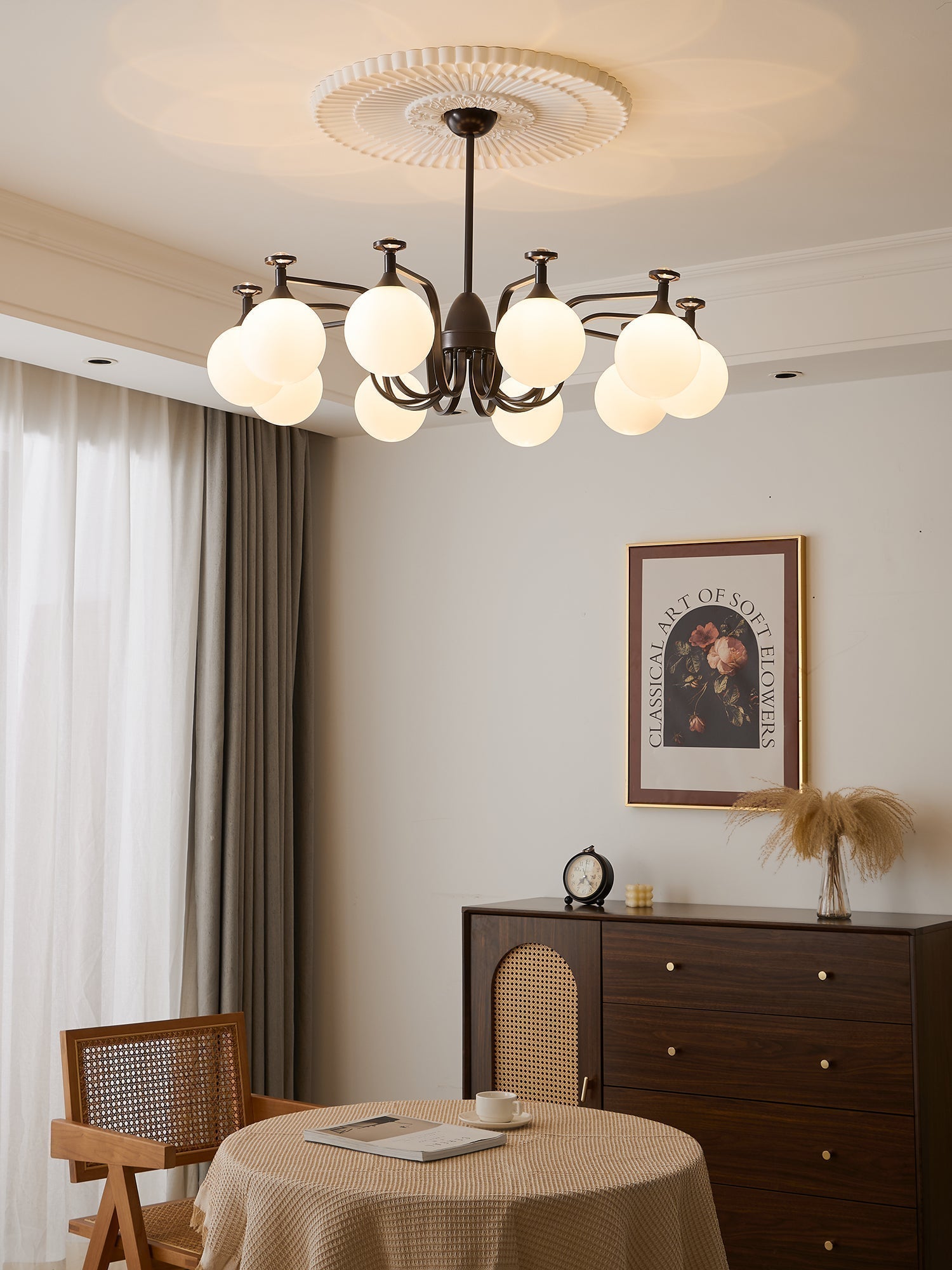 Zotheira Eleganter Vintage-Glas-Kronleuchter-Letslighting
