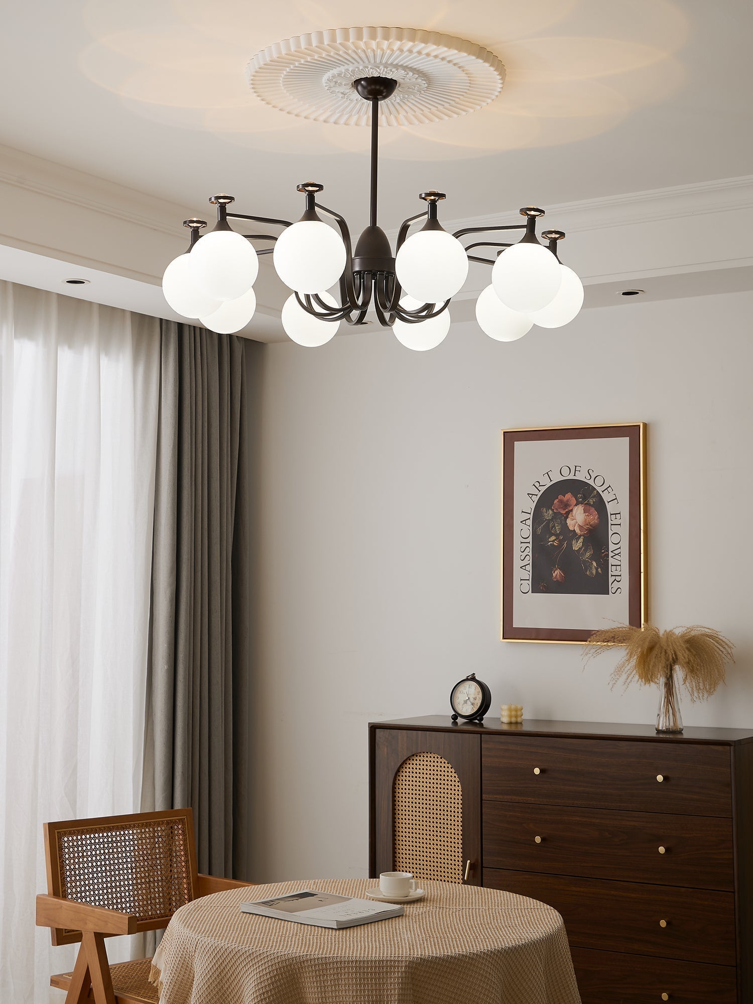 Zotheira Eleganter Vintage-Glas-Kronleuchter-Letslighting