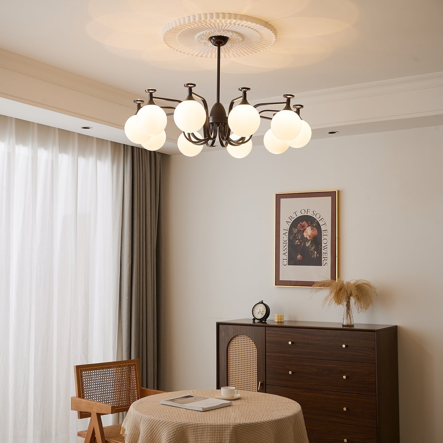 Zotheira Eleganter Vintage-Glas-Kronleuchter-Letslighting