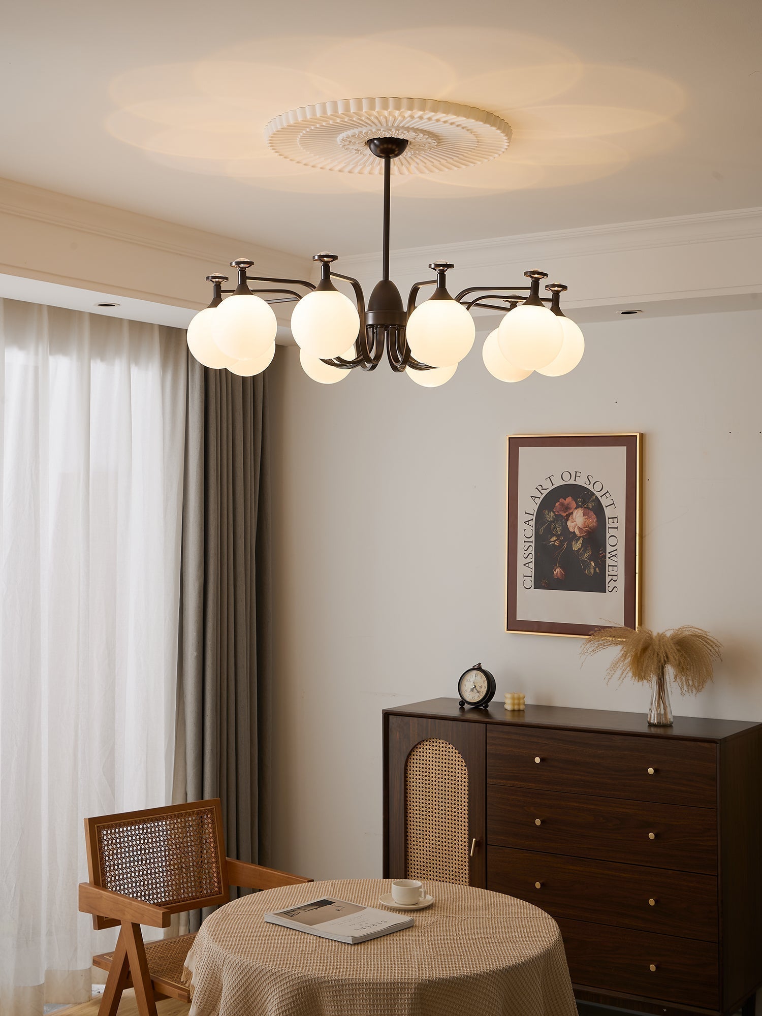 Zotheira Eleganter Vintage-Glas-Kronleuchter-Letslighting