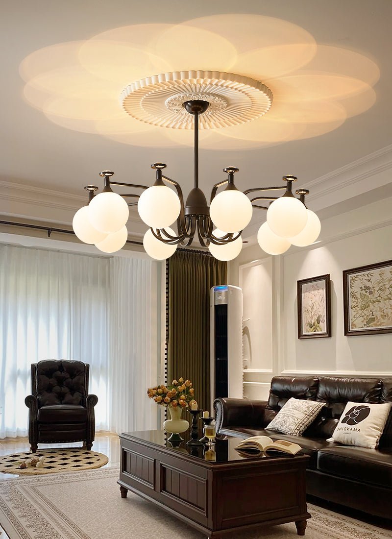 Zotheira Eleganter Vintage-Glas-Kronleuchter-Letslighting