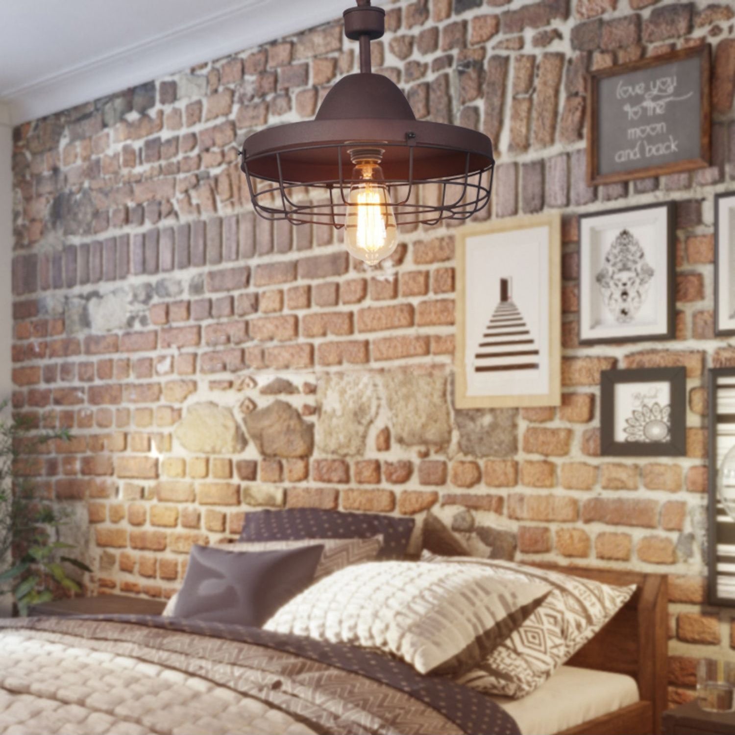 Calaeila Vintage Art Käfig Pendelleuchte-Letslighting