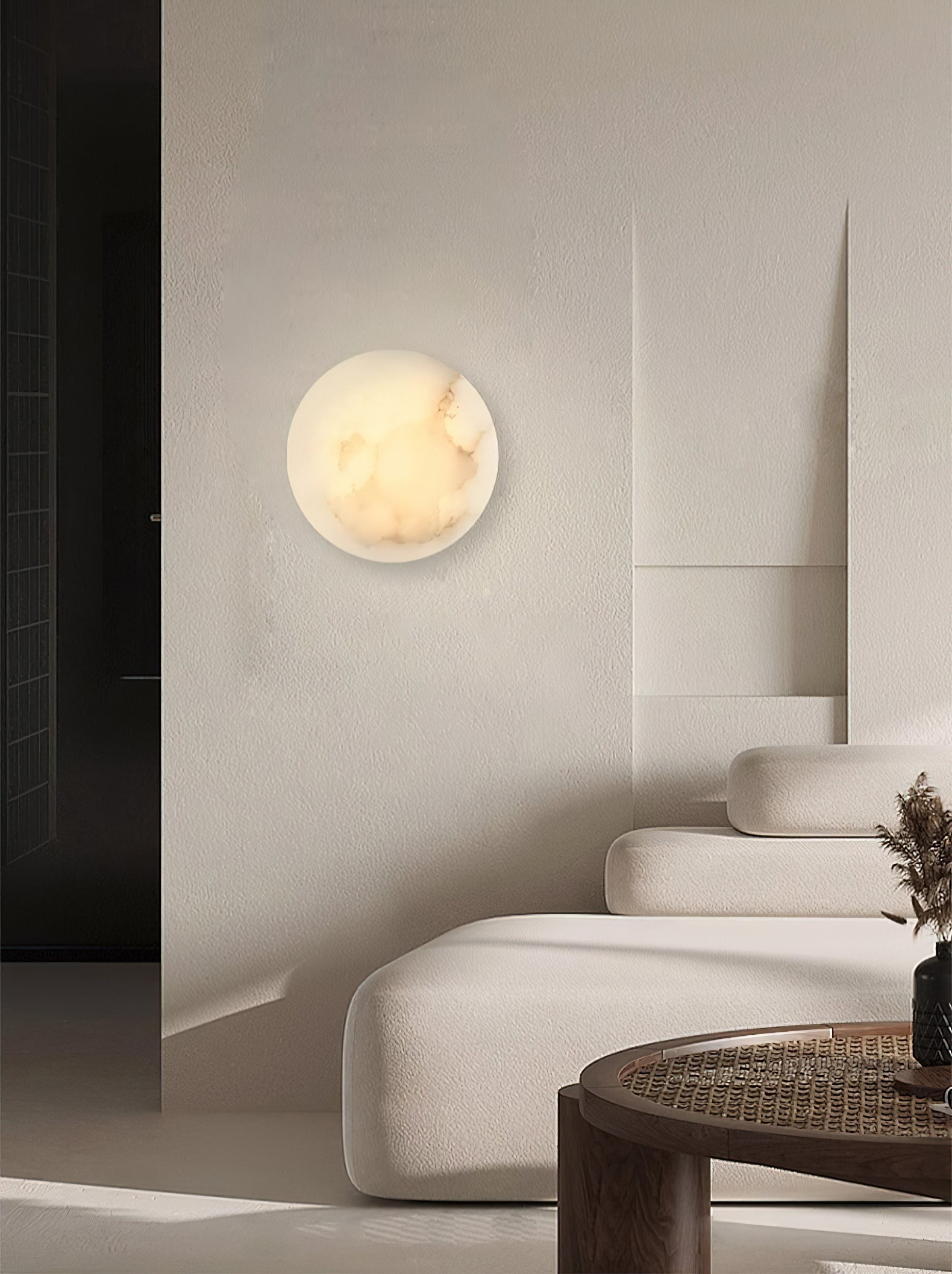 Ilvinan Modern Minimalist Single Alabaster Wall Lamp - Letslighting