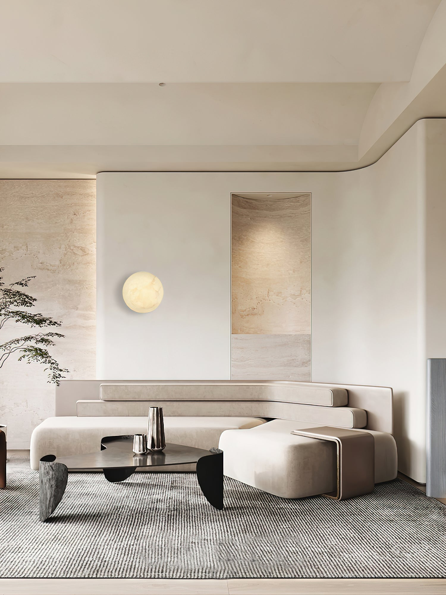 Ilvinan Modern Minimalist Single Alabaster Wall Lamp - Letslighting