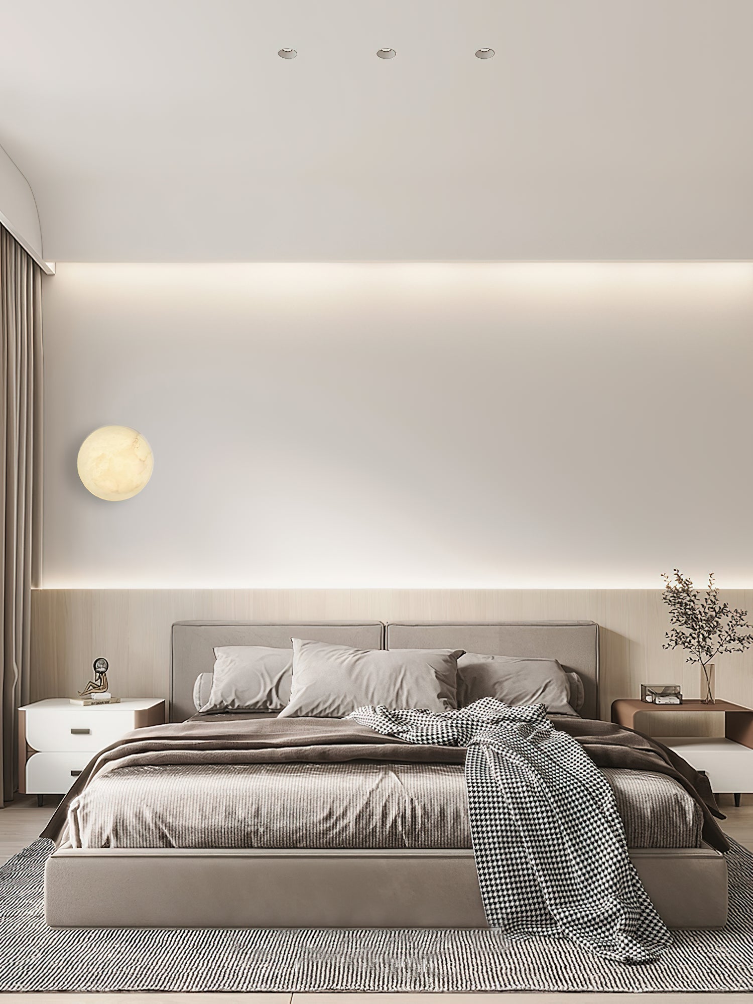 Ilvinan Modern Minimalist Single Alabaster Wall Lamp - Letslighting