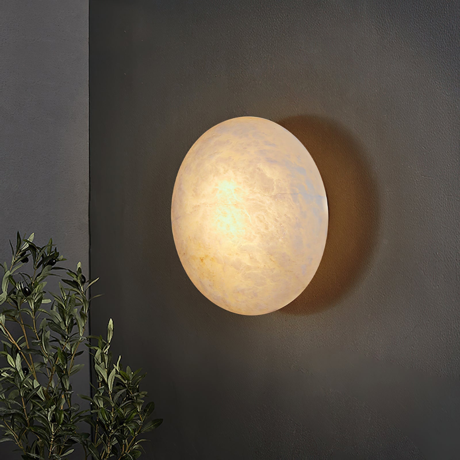 Ilvinan Modern Minimalist Single Alabaster Wall Lamp - Letslighting