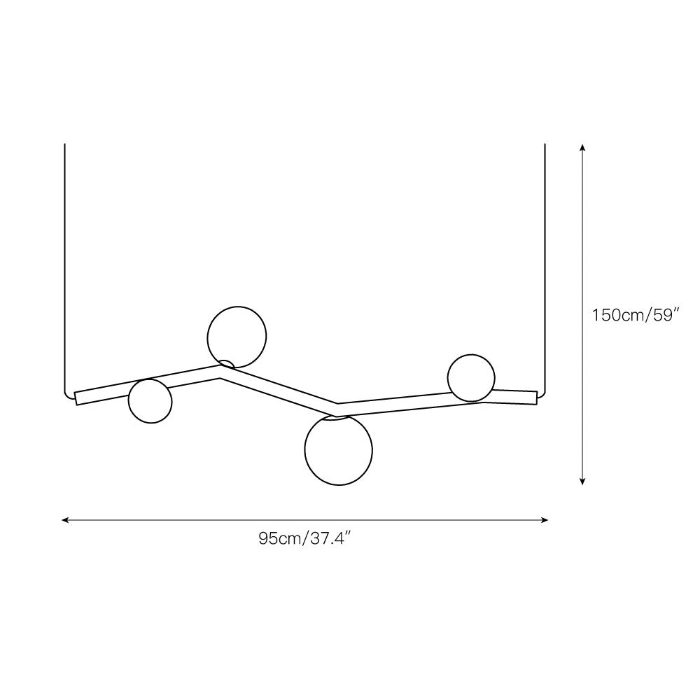 Evmirion Horizontal Glas Pendelleuchte-Letslighting