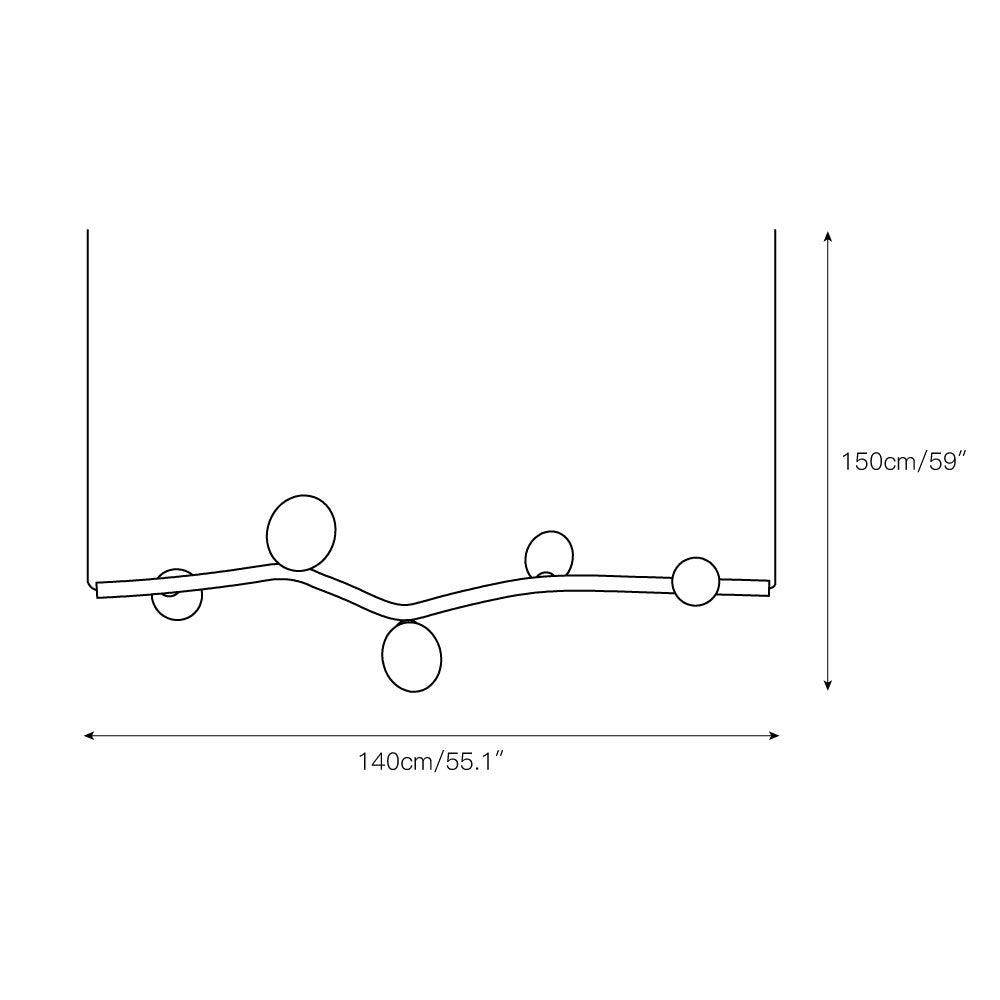 Evmirion Horizontal Glas Pendelleuchte-Letslighting