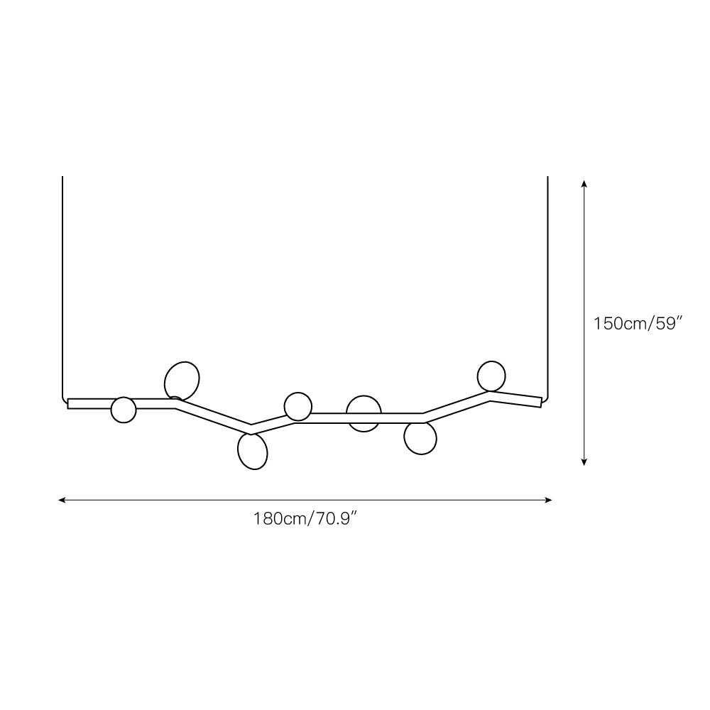 Evmirion Horizontal Glas Pendelleuchte-Letslighting
