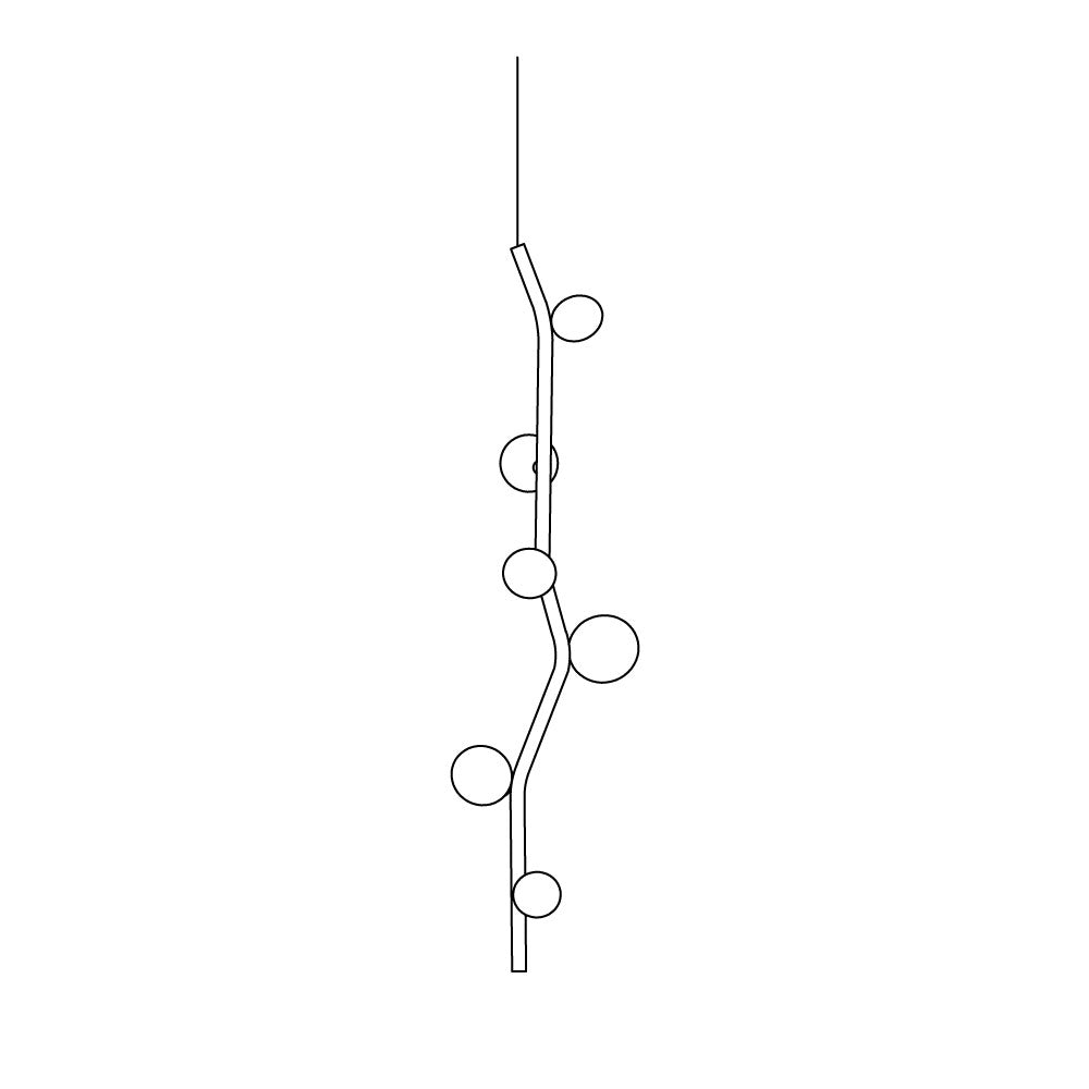 Isolora Vertikal Glas Pendelleuchte-Letslighting