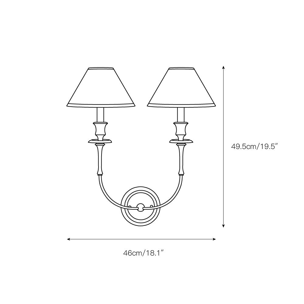Vedoror Industrielle Vintage Wandleuchte aus Messing mit Stoffbezug-Letslighting