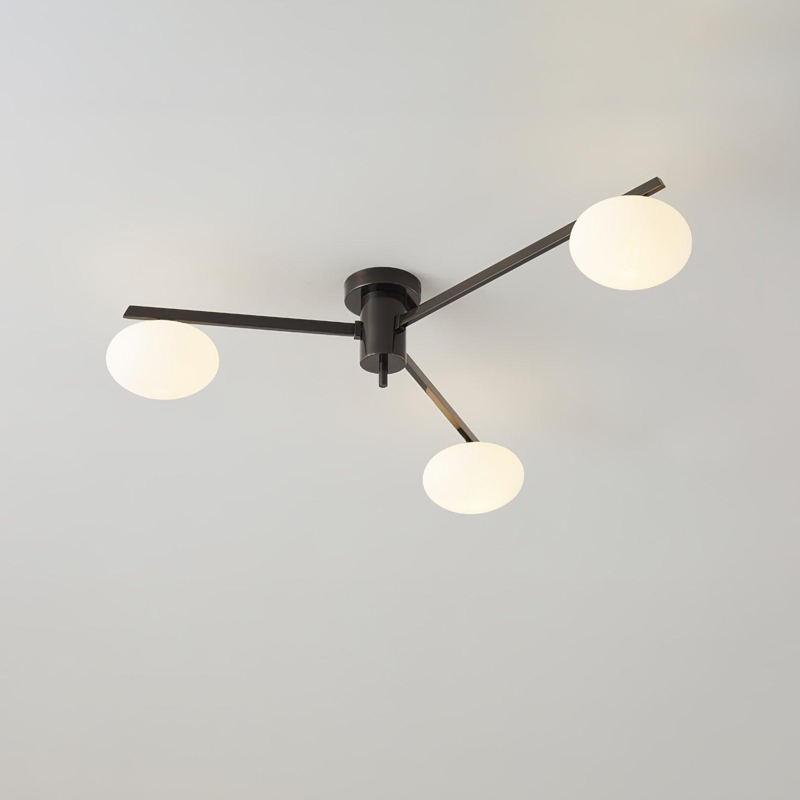 Lustra Deckenleuchte Schwarz Weiß Glas-Letslighting