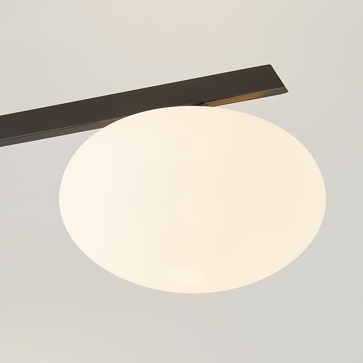 Lustra Deckenleuchte Schwarz Weiß Glas-Letslighting