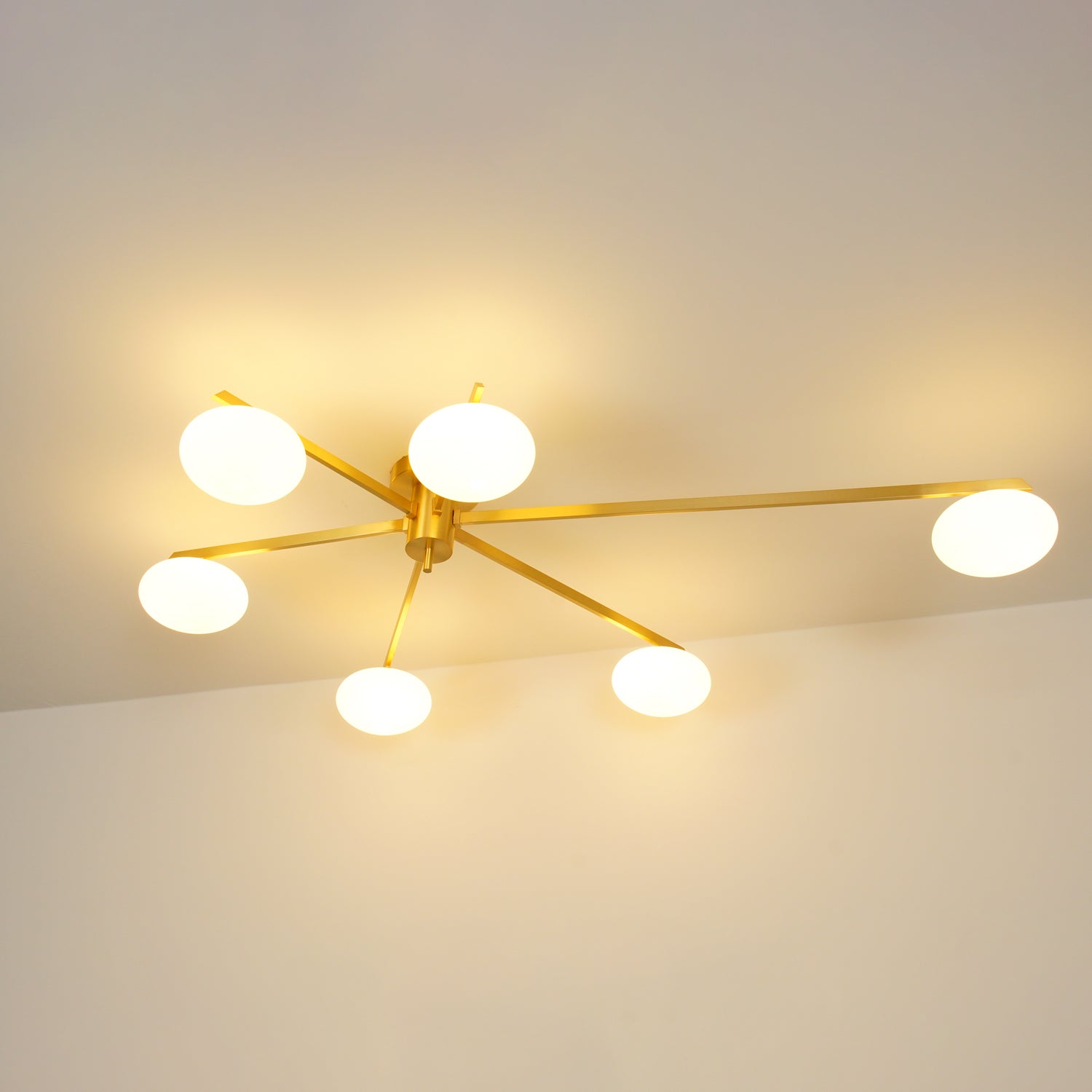 Lustra Deckenleuchte Schwarz Weiß Glas-Letslighting