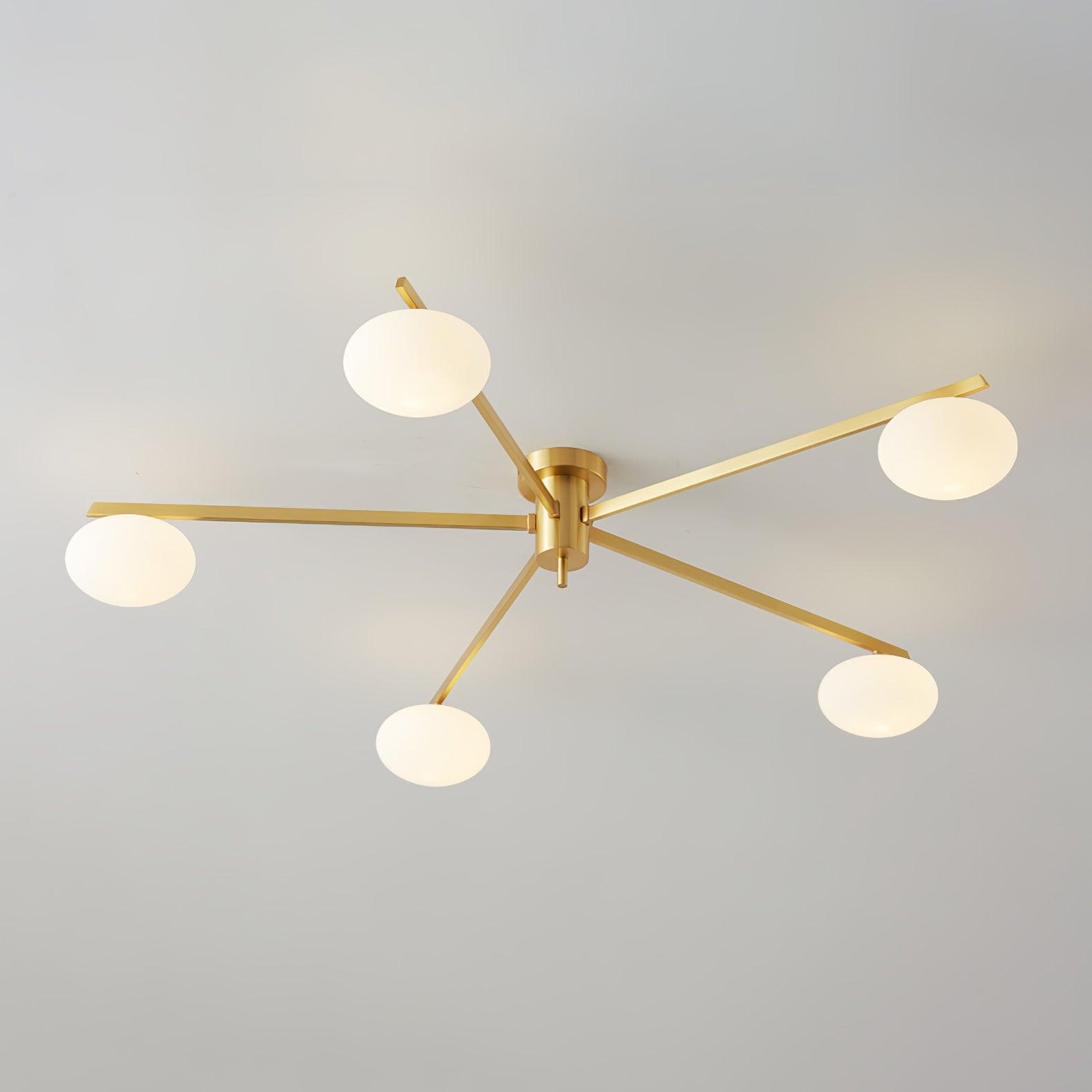 Lustra Deckenleuchte Schwarz Weiß Glas-Letslighting