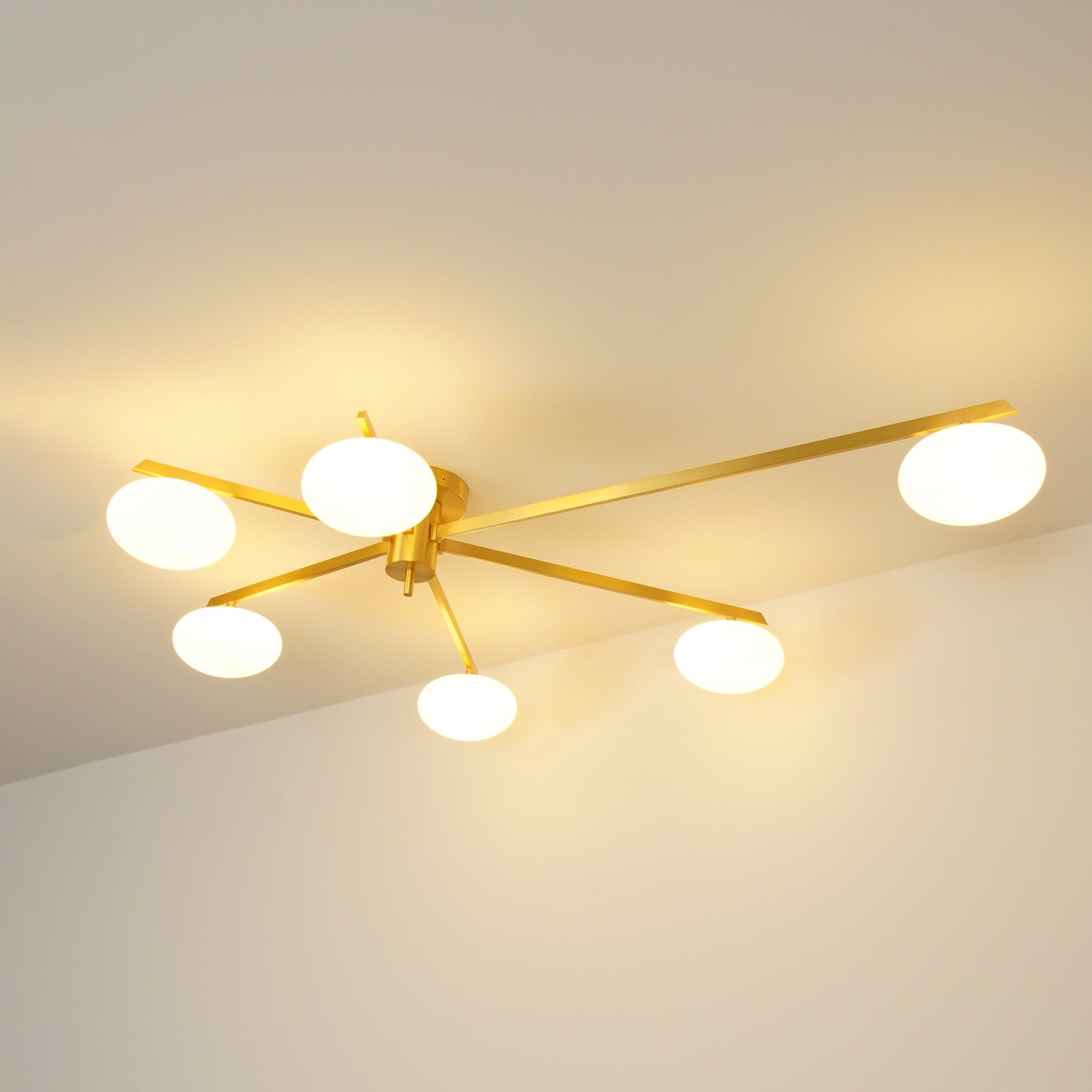 Lustra Deckenleuchte Schwarz Weiß Glas-Letslighting