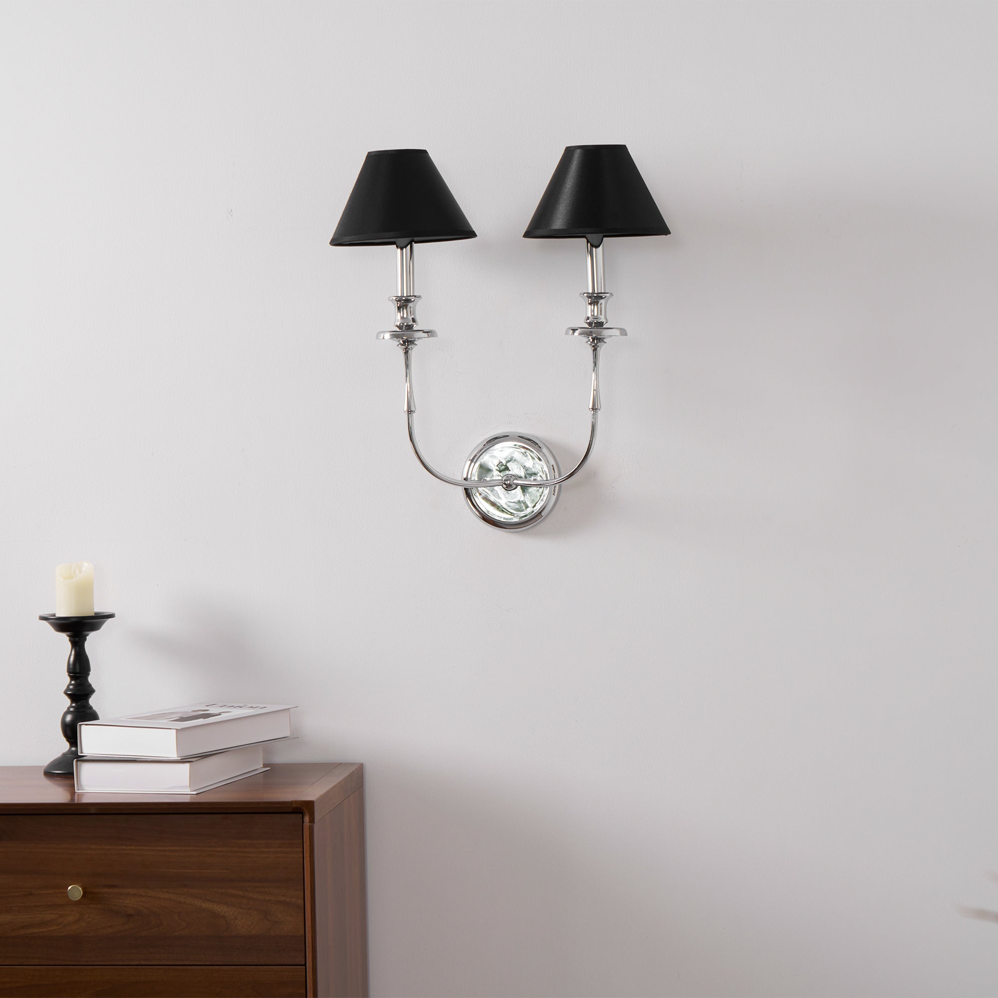 Vedoror Industrielle Vintage Wandleuchte aus Messing mit Stoffbezug-Letslighting