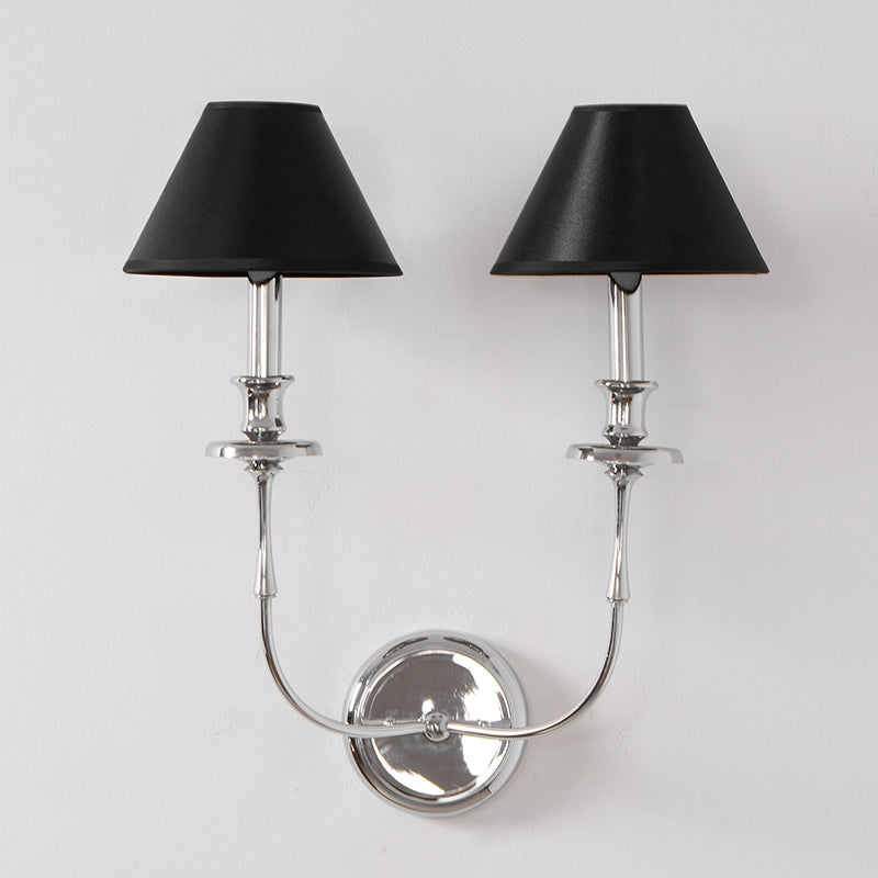 Vedoror Industrielle Vintage Wandleuchte aus Messing mit Stoffbezug-Letslighting