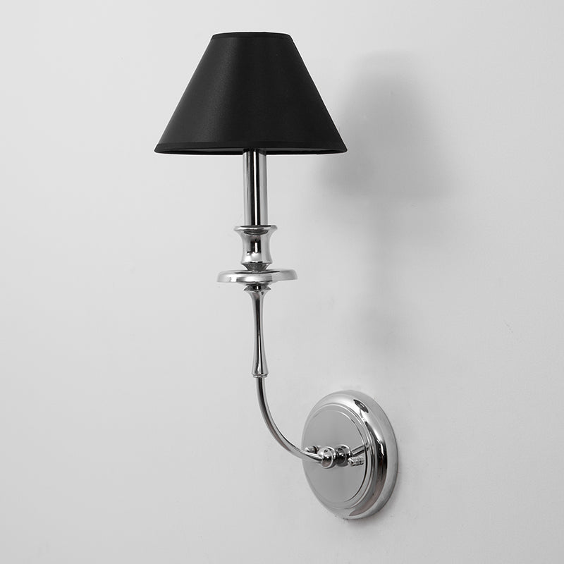 Vedoror Industrielle Vintage Wandleuchte aus Messing mit Stoffbezug-Letslighting