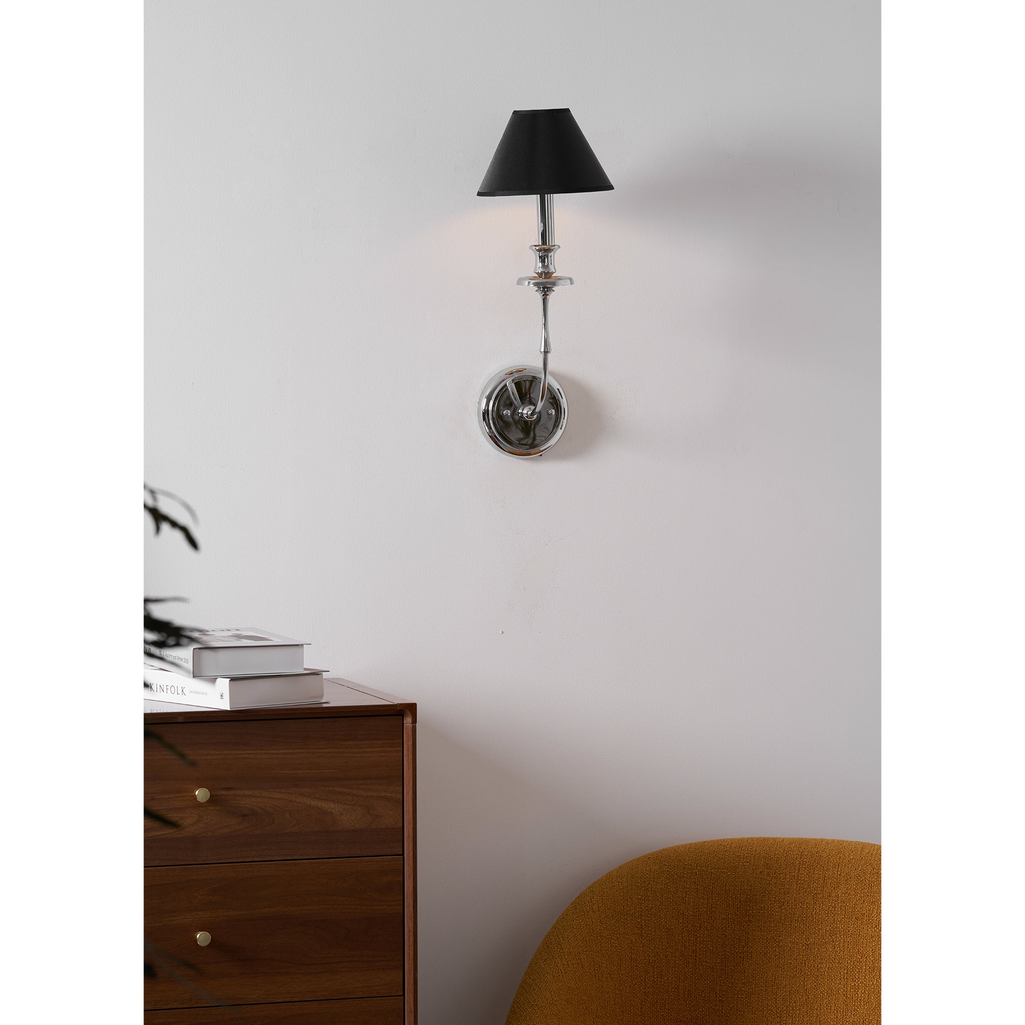 Vedoror Industrielle Vintage Wandleuchte aus Messing mit Stoffbezug-Letslighting