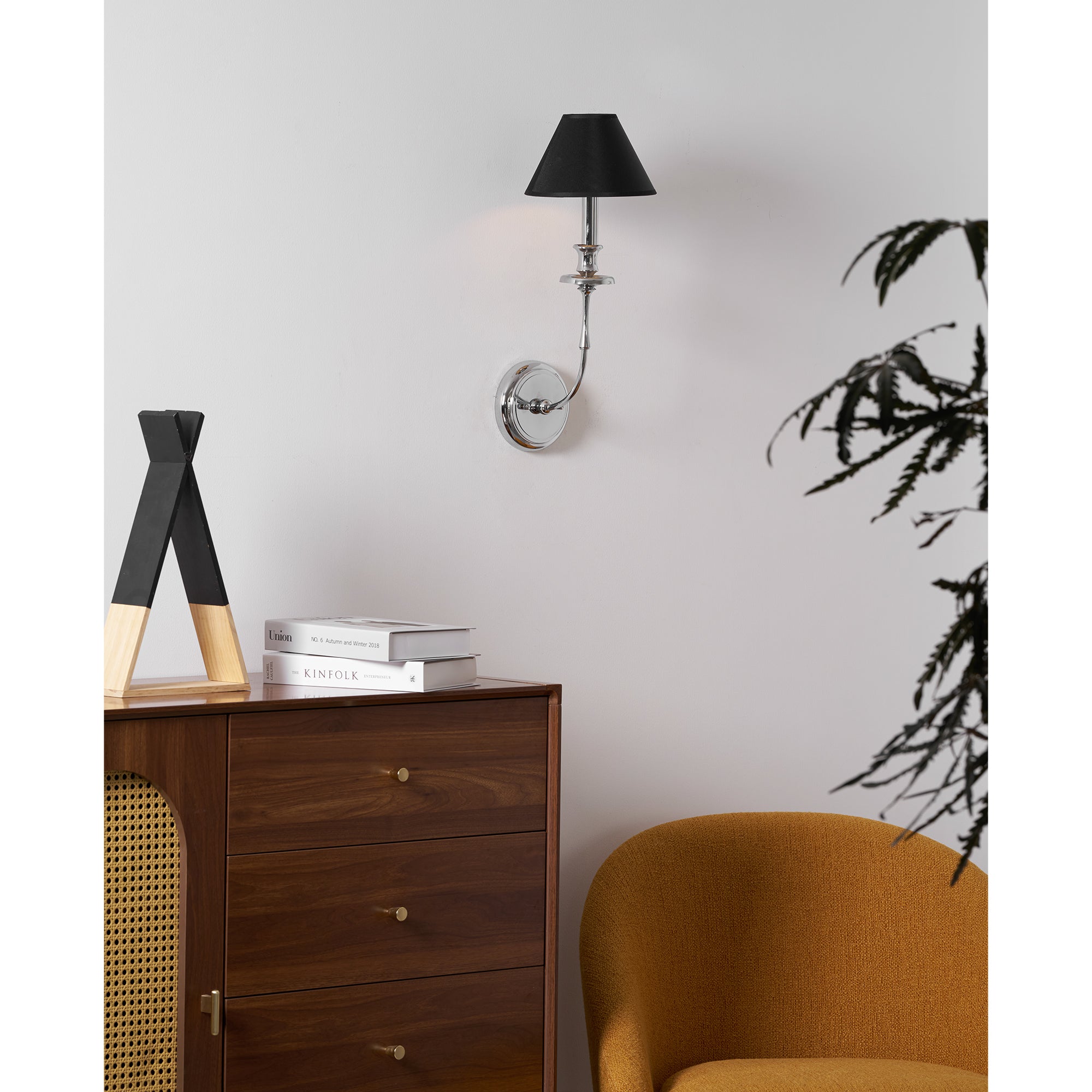 Vedoror Industrielle Vintage Wandleuchte aus Messing mit Stoffbezug-Letslighting