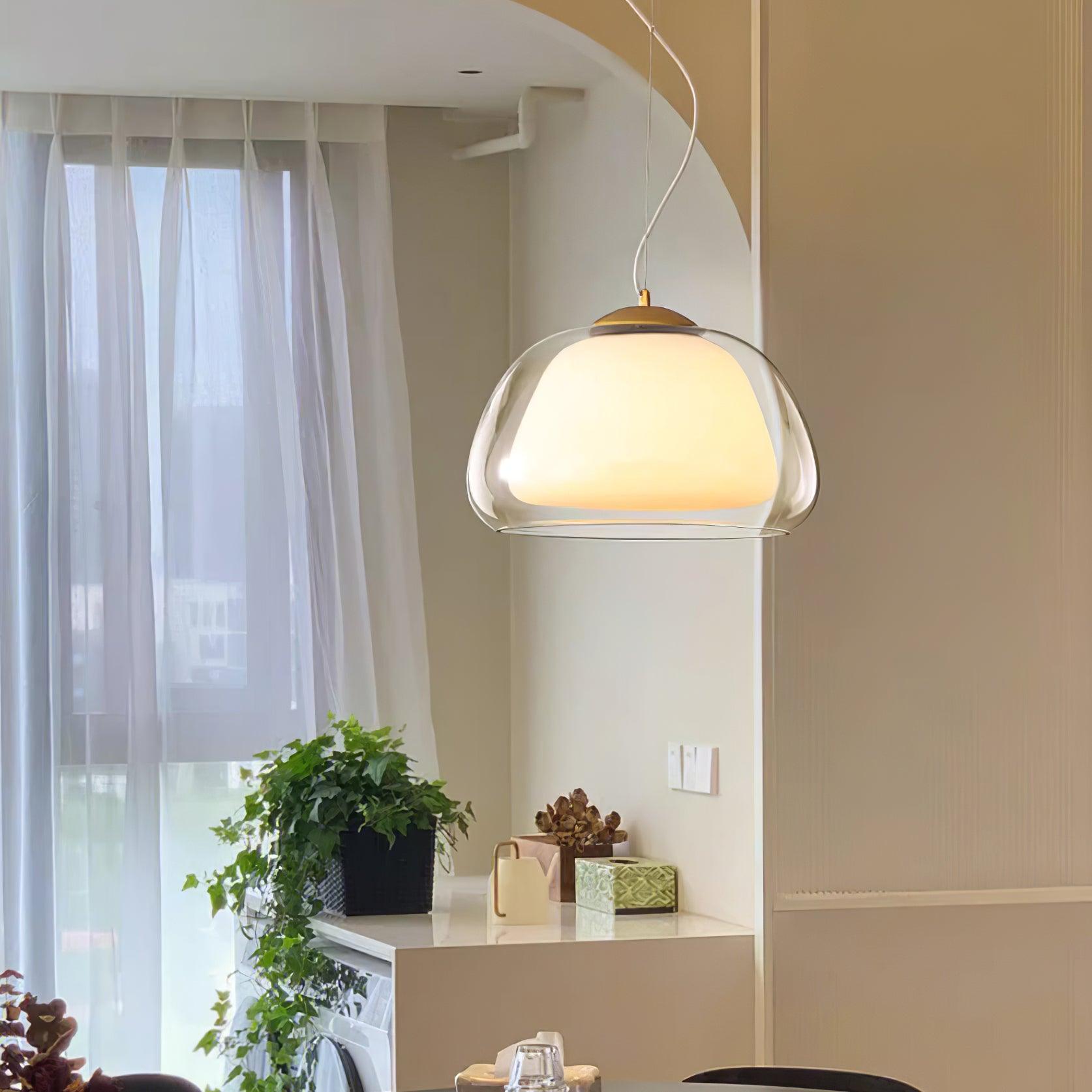 Elvo Pendelleuchte Modern Klarer Glasschirm-Letslighting