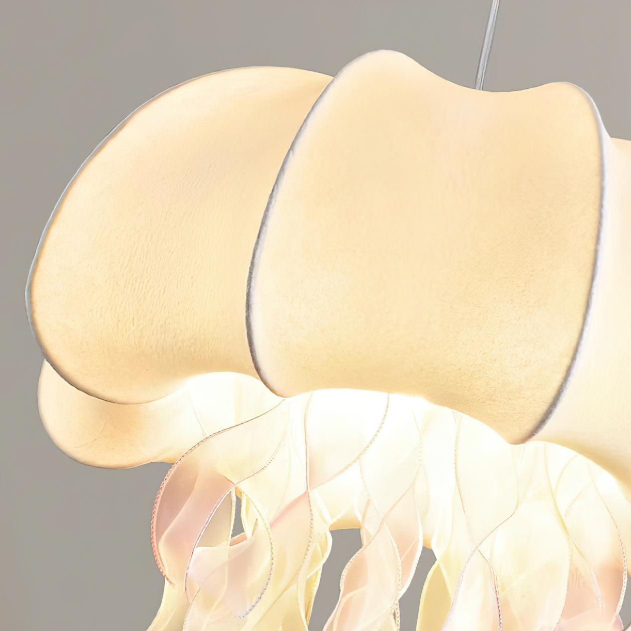 Jellyfish Pendant Light with Iridescent Ribbons - Letslighting