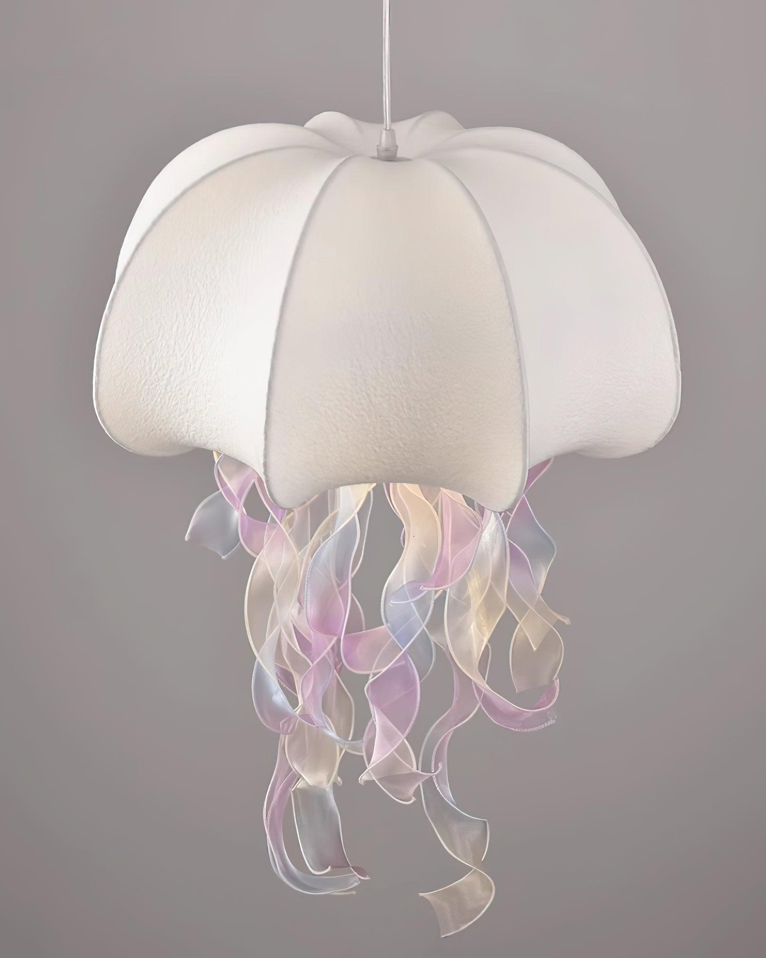 Jellyfish Pendant Light with Iridescent Ribbons - Letslighting