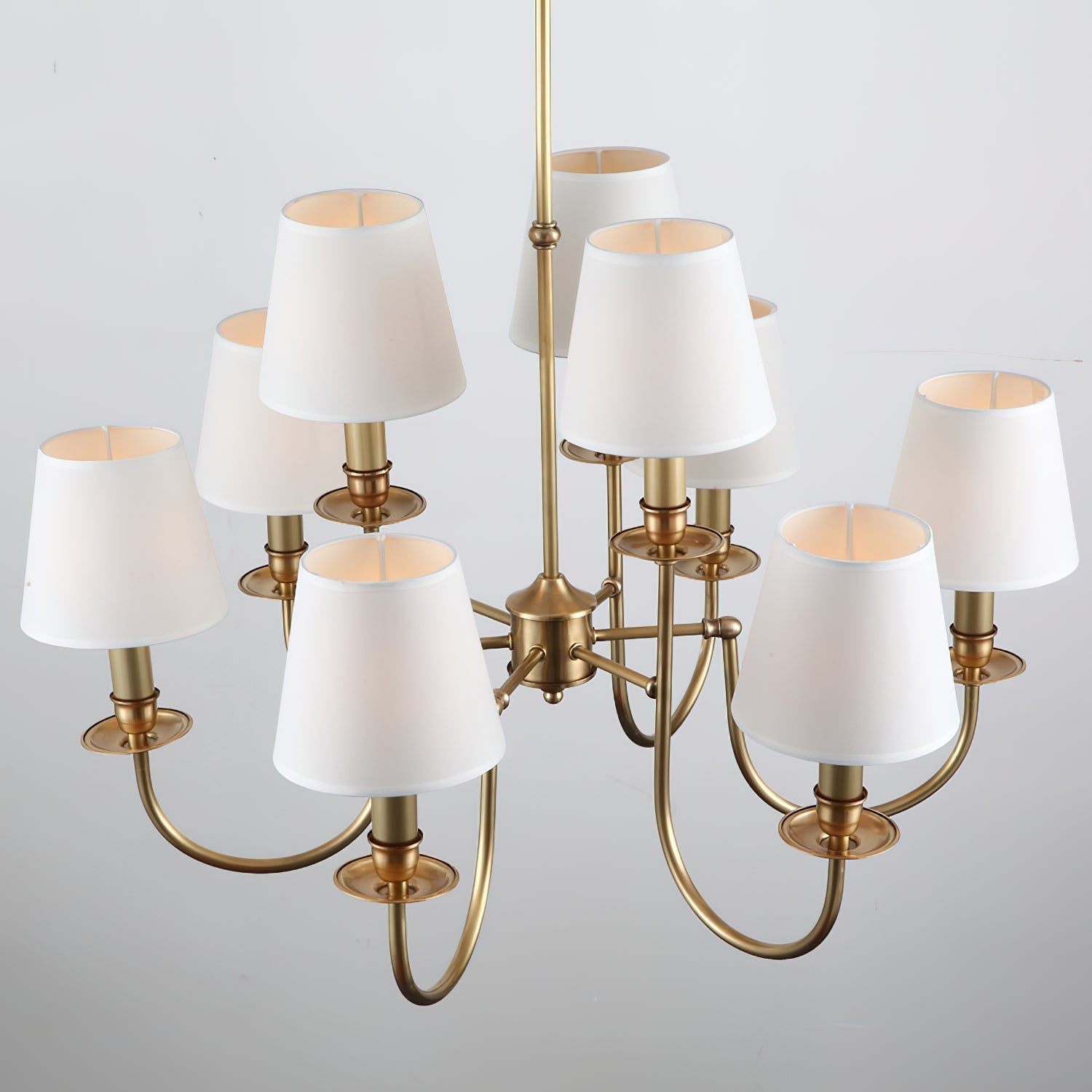 Vilorira Vintage Brass Fabric Chandelier - Letslighting