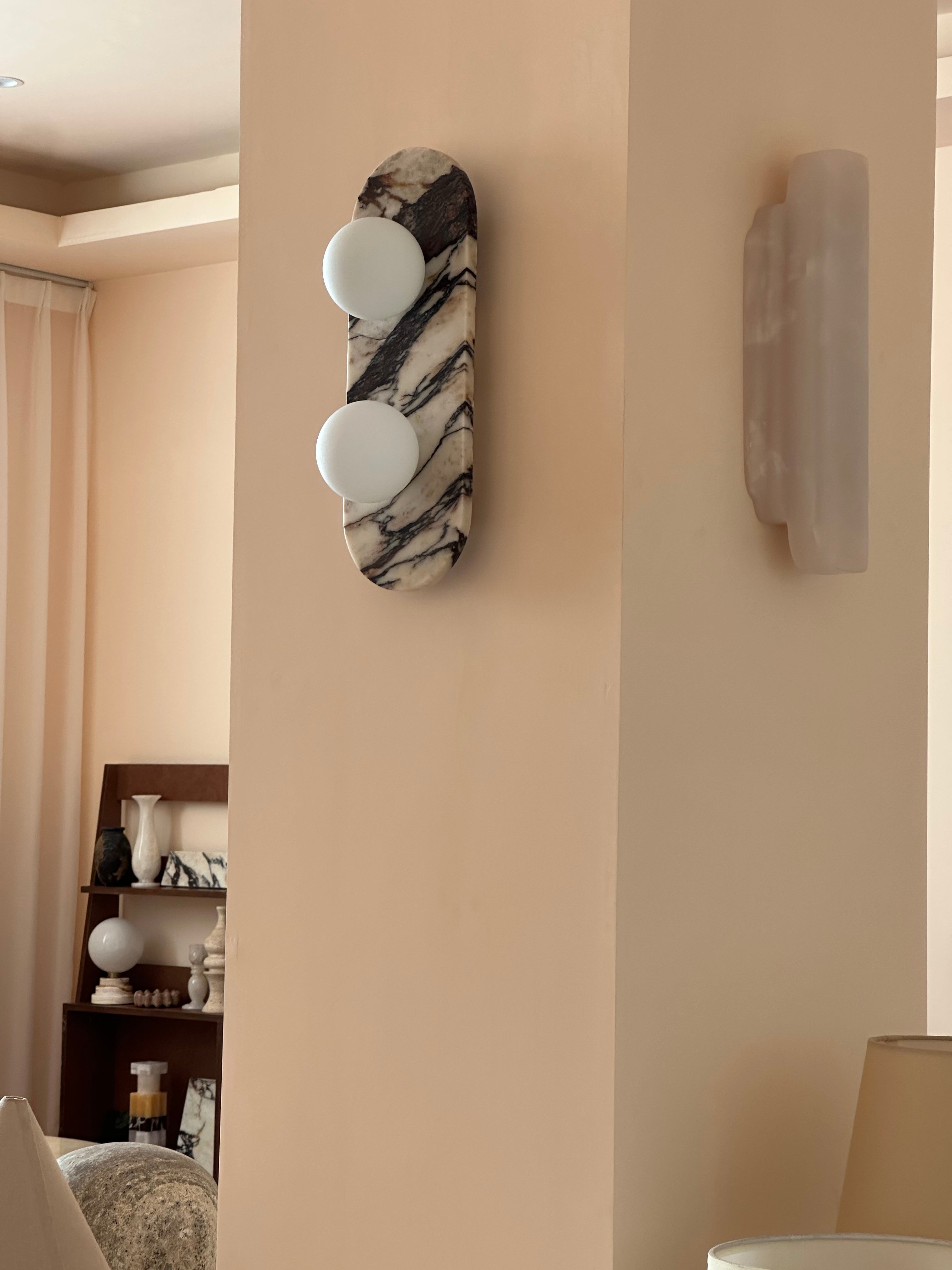 Eurcara Modern Minimalist Natural Marble Wall Lamp - Letslighting