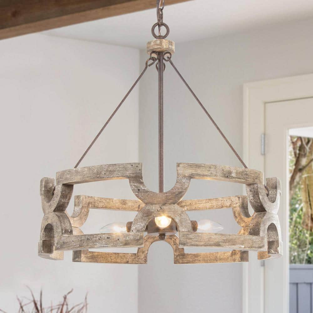 Evelan Holz Kreativität Handgeschnitzt Kronleuchter-Letslighting