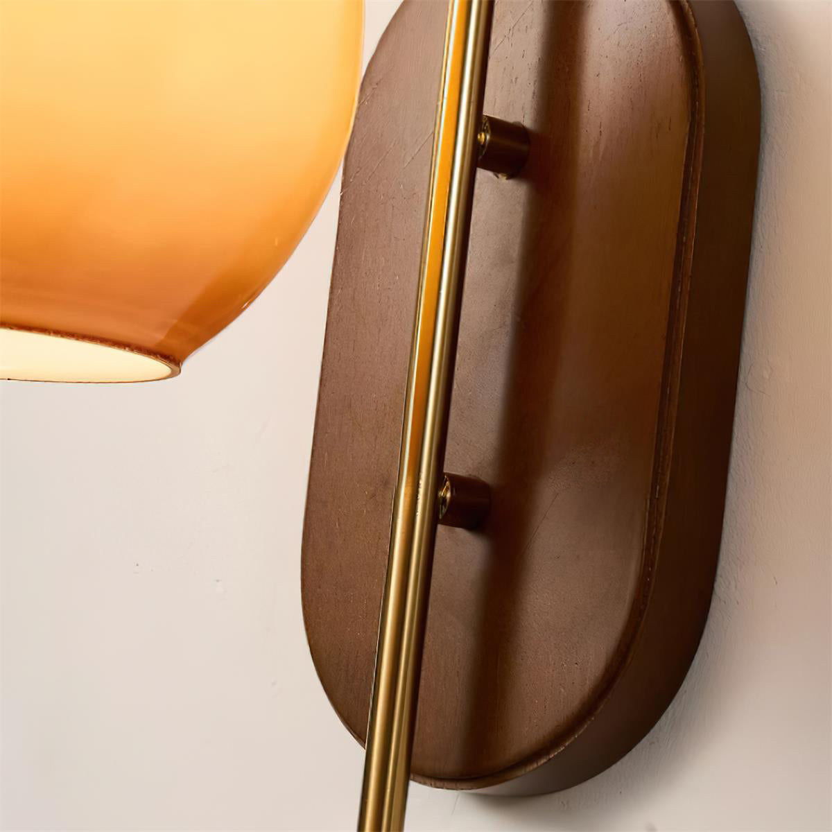 Vale Vintage Glas-Holz-Wandleuchte-Letslighting