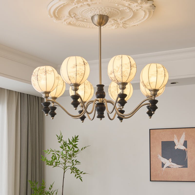 Osilan Traditioneller Eleganter Kronleuchter aus Vintage-Holz-Letslighting