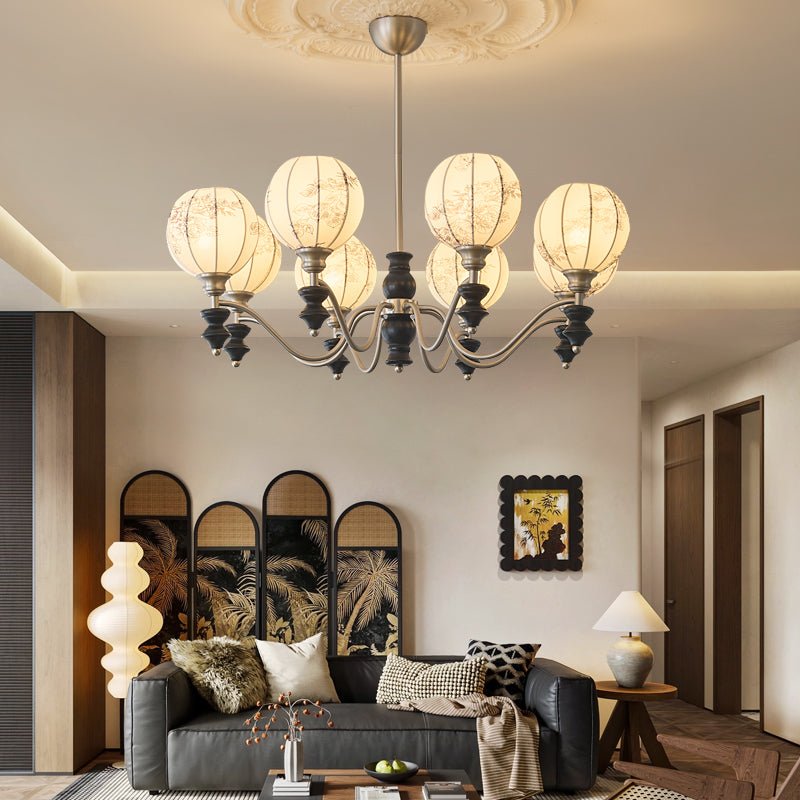 Osilan Traditioneller Eleganter Kronleuchter aus Vintage-Holz-Letslighting