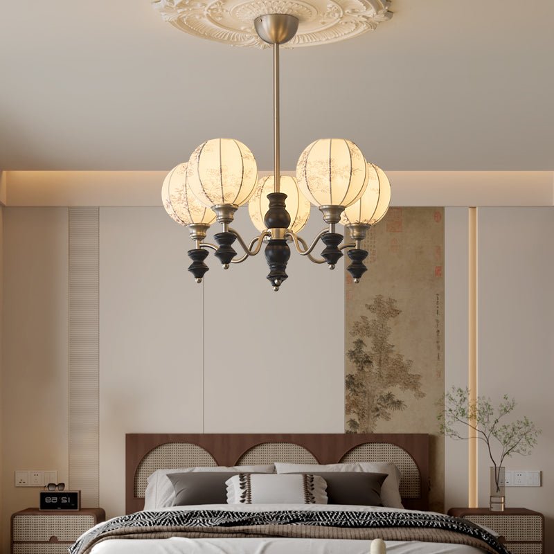 Osilan Traditioneller Eleganter Kronleuchter aus Vintage-Holz-Letslighting