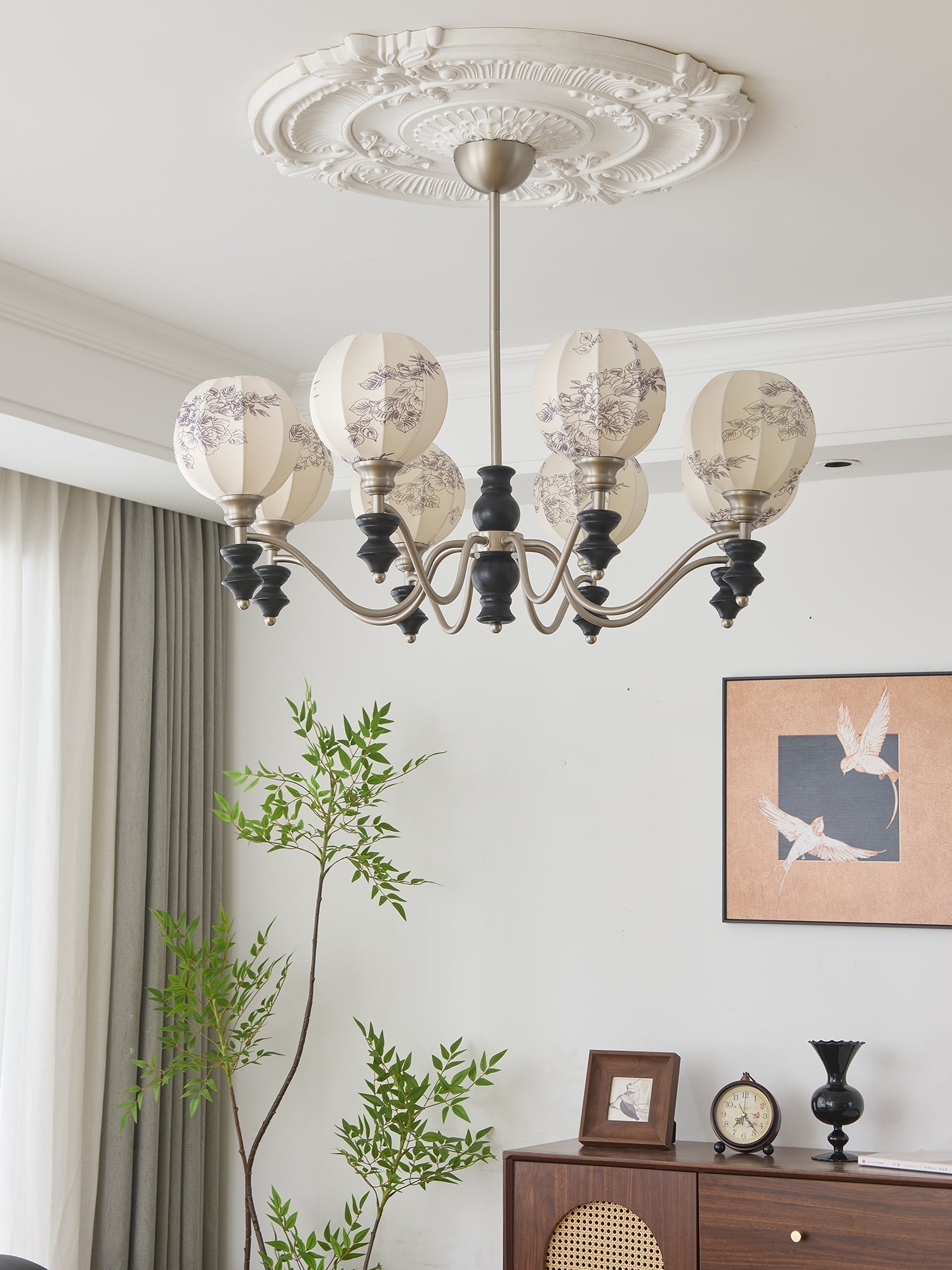 Osilan Traditioneller Eleganter Kronleuchter aus Vintage-Holz-Letslighting