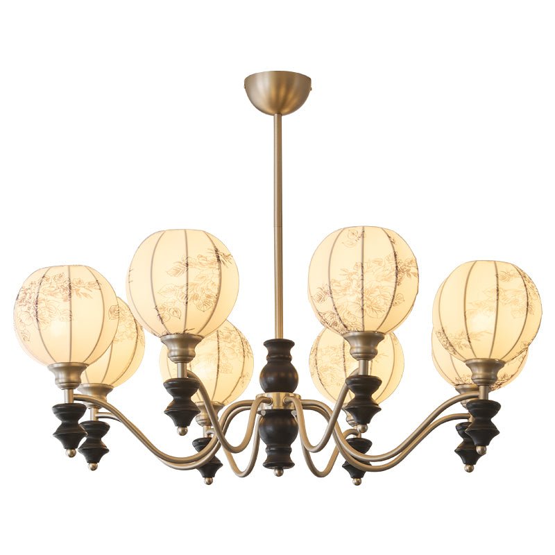 Osilan Traditioneller Eleganter Kronleuchter aus Vintage-Holz-Letslighting