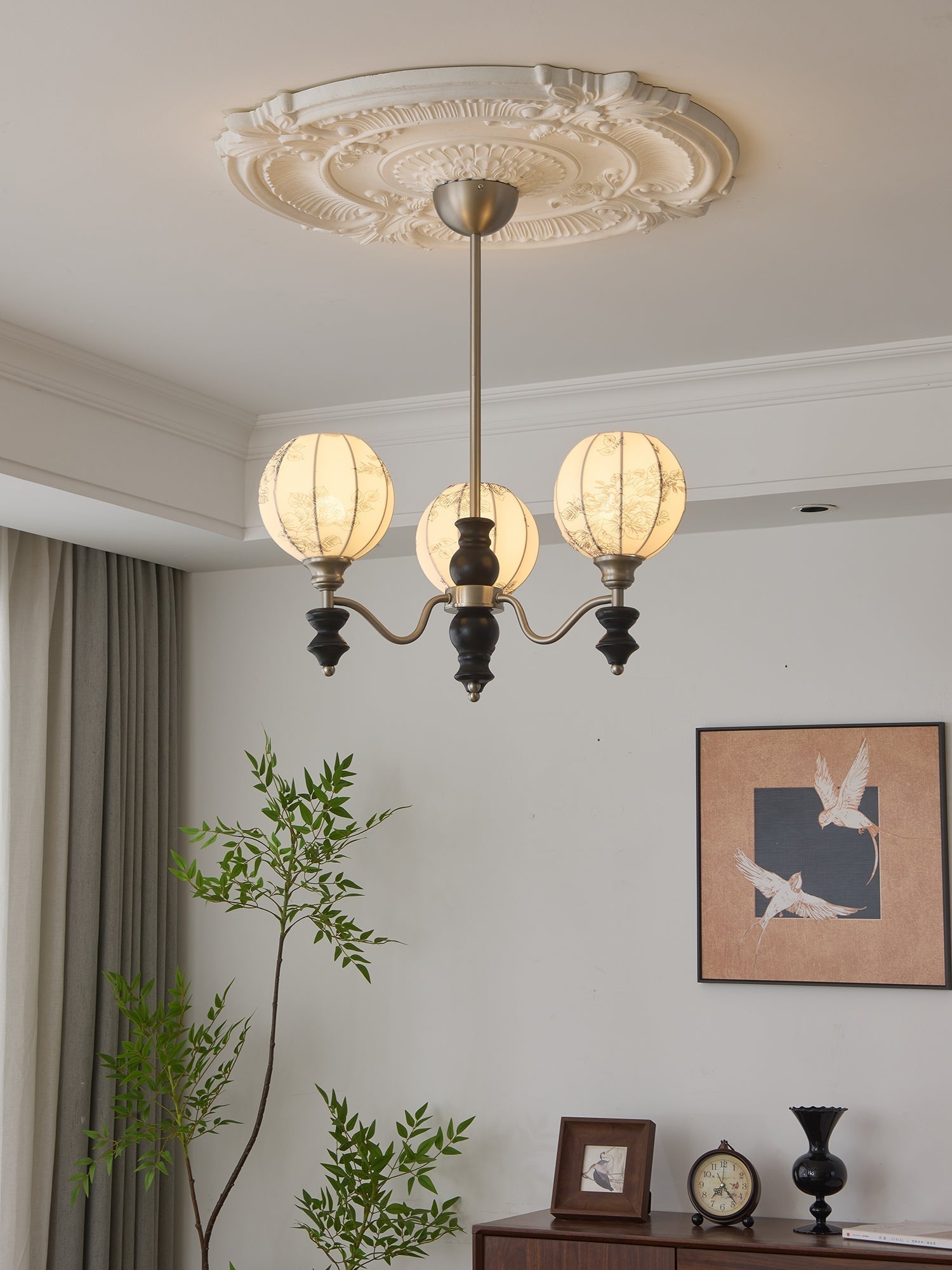 Osilan Traditioneller Eleganter Kronleuchter aus Vintage-Holz-Letslighting