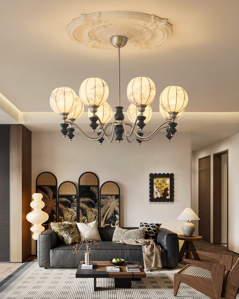 Osilan Traditioneller Eleganter Kronleuchter aus Vintage-Holz-Letslighting