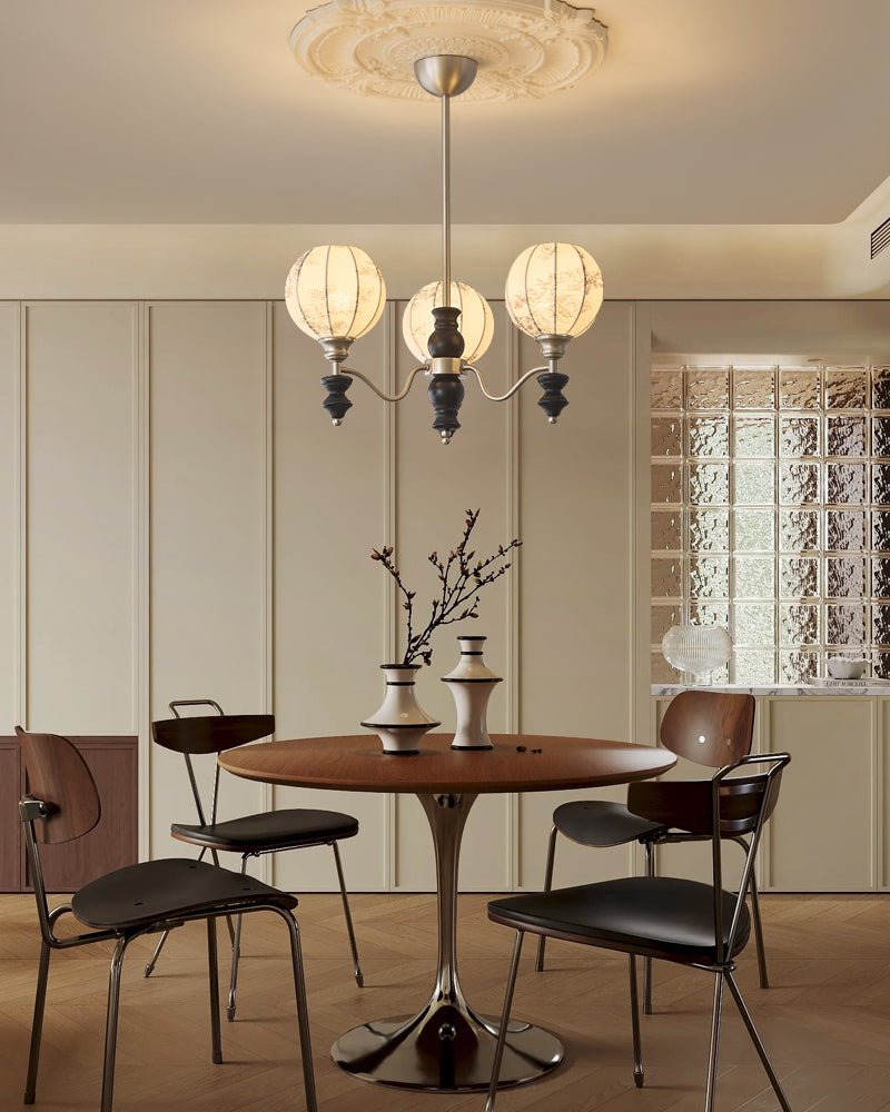 Osilan Traditioneller Eleganter Kronleuchter aus Vintage-Holz-Letslighting