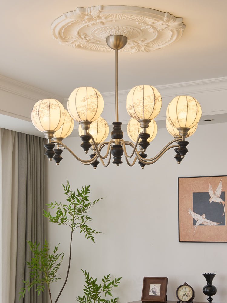 Osilan Traditioneller Eleganter Kronleuchter aus Vintage-Holz-Letslighting